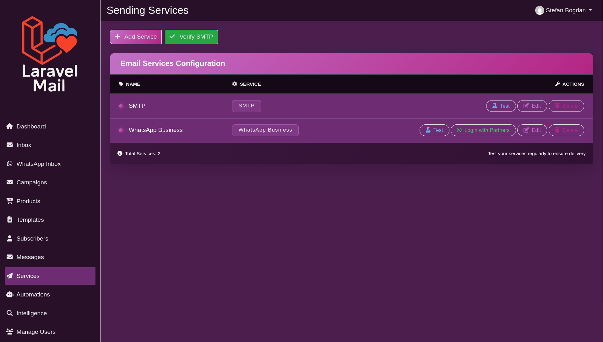 Laravel Mail Services