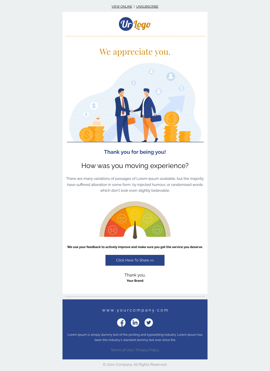 Laravel Mail Template - Appreciate You