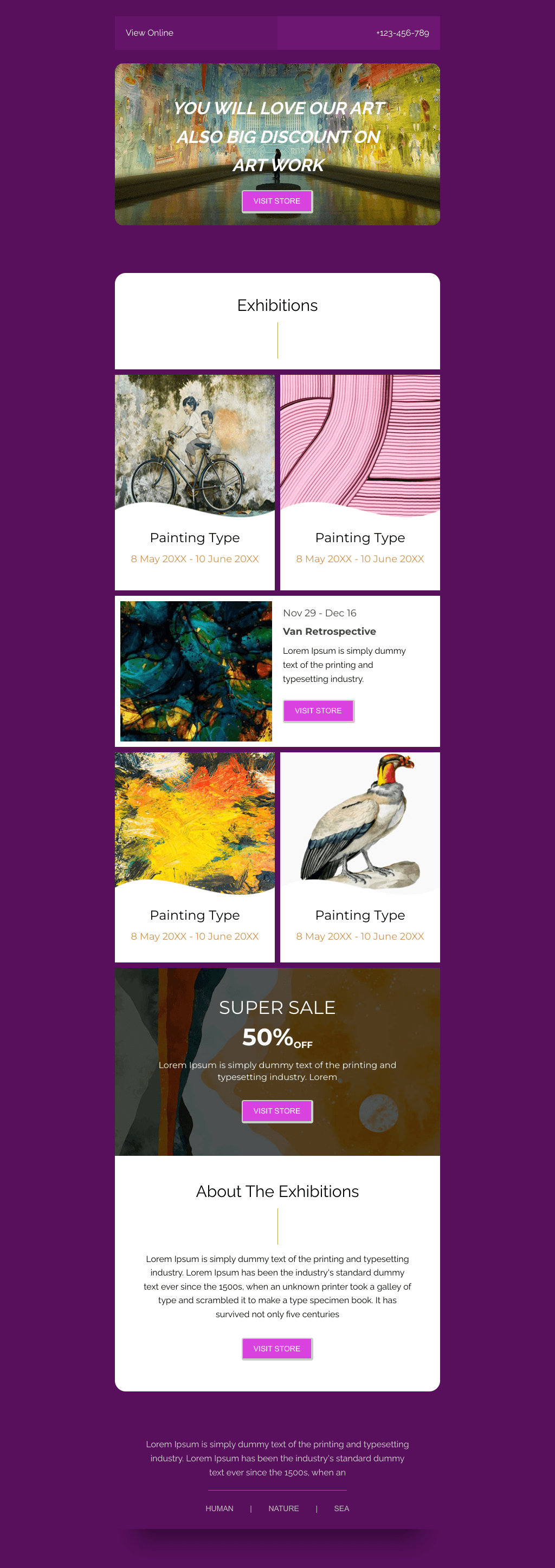 Laravel Mail Template - Art Day Discount On Art Work