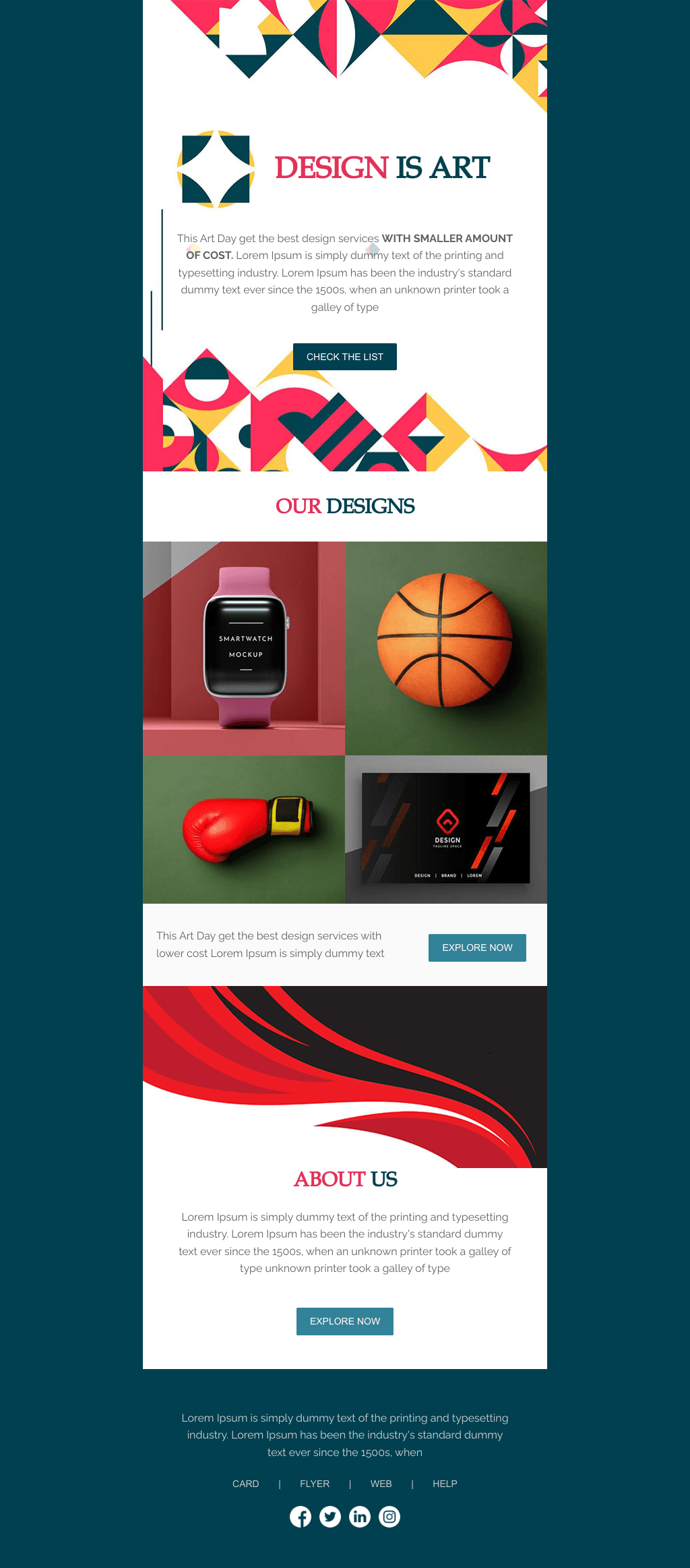 Laravel Mail Template - Art Day Promotion From Design Agency