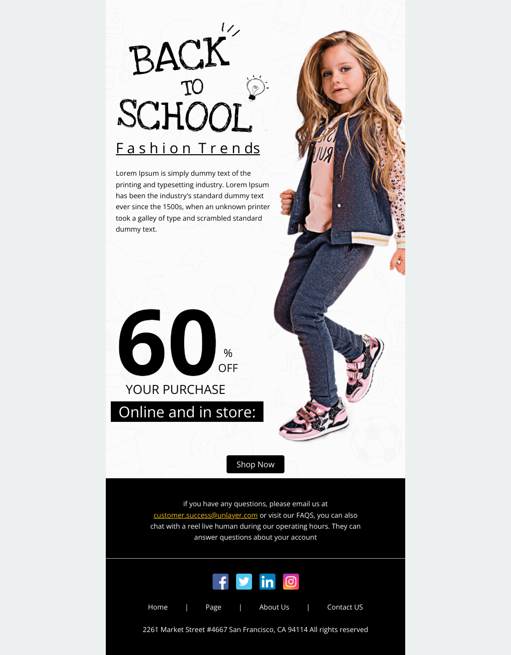 Laravel Mail Template - Back to School Fashion Trends