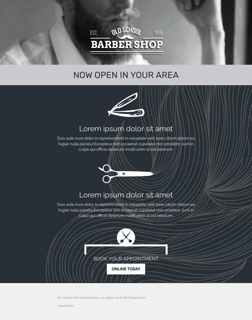 Laravel Mail Template - Barber Shops
