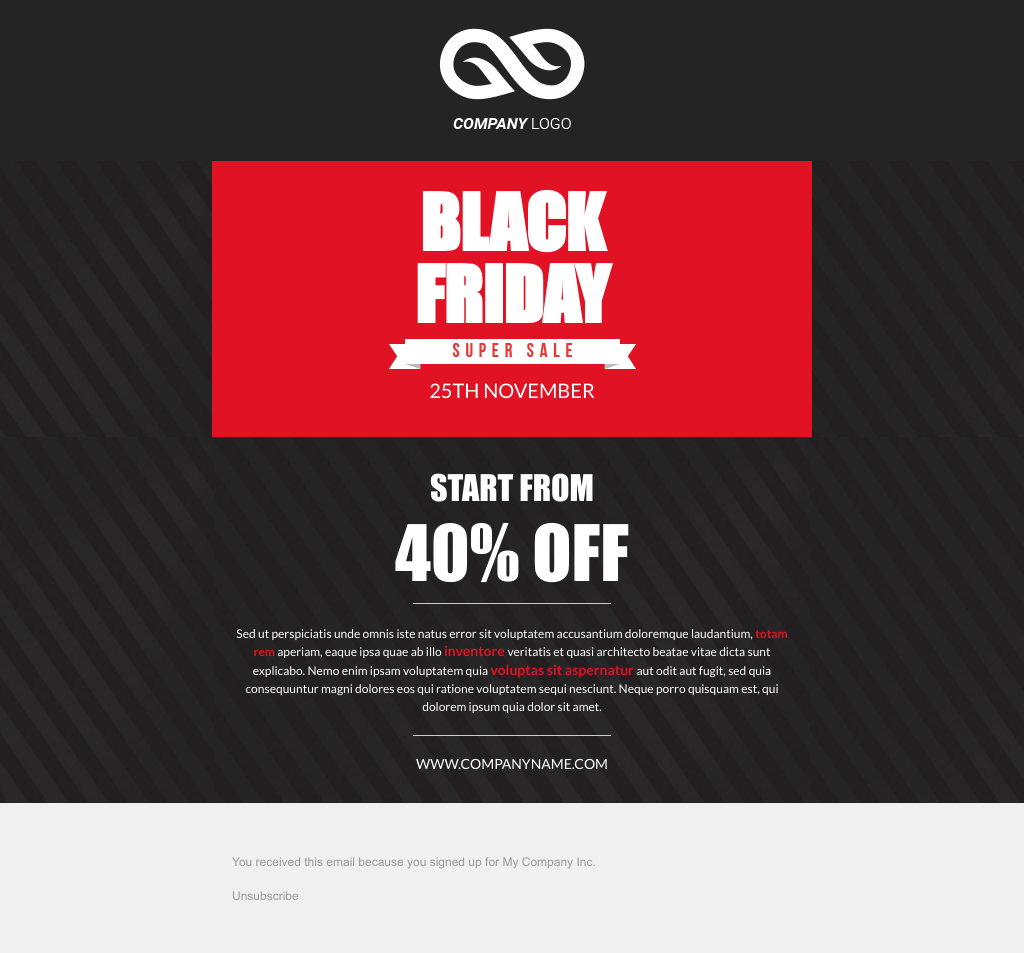 Laravel Mail Template - Black Friday Deal