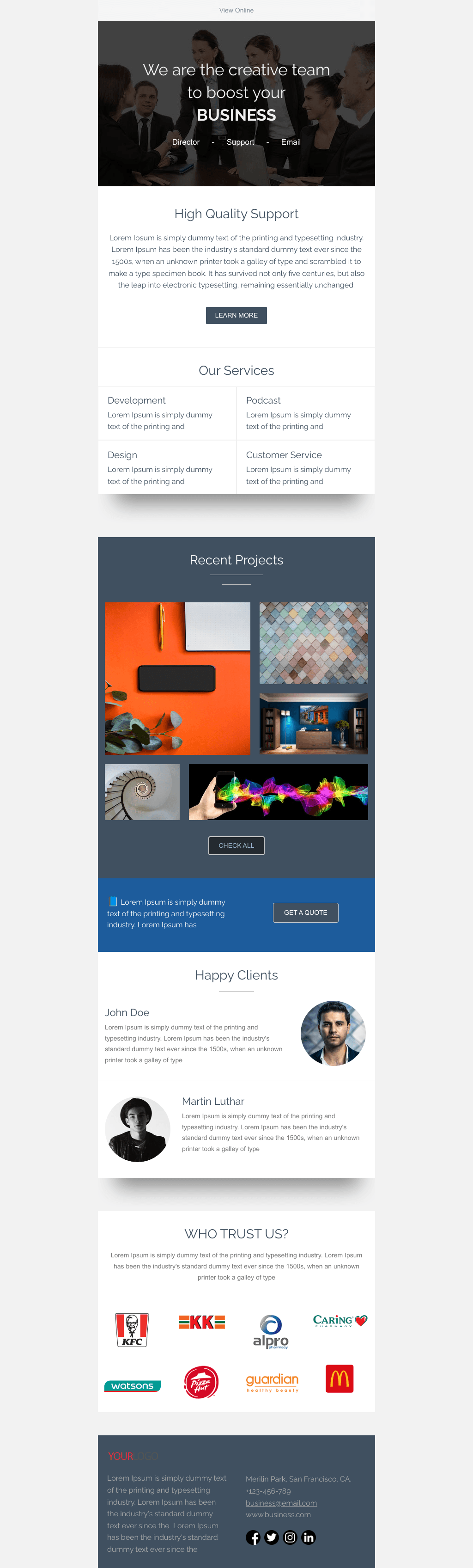 Laravel Mail Template - Boost Business
