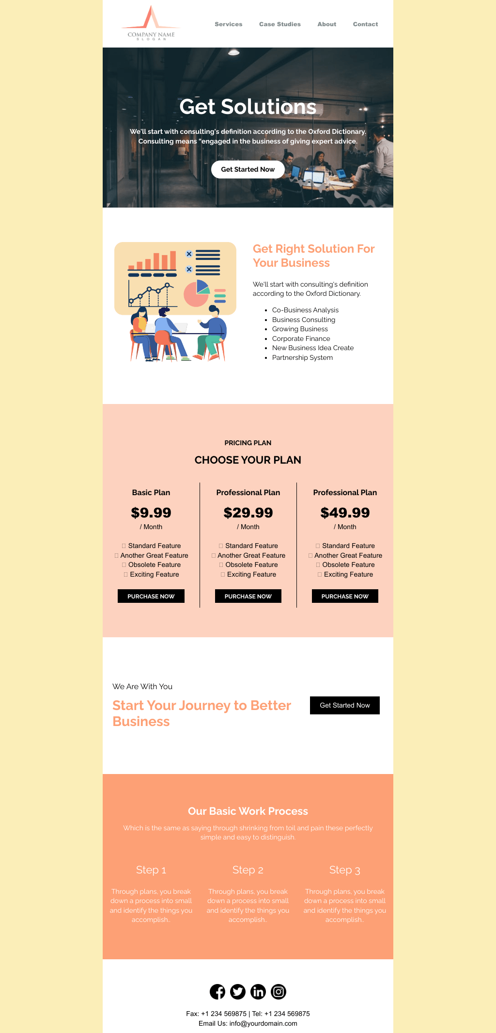 Laravel Mail Template - Business Consulting Newsletter