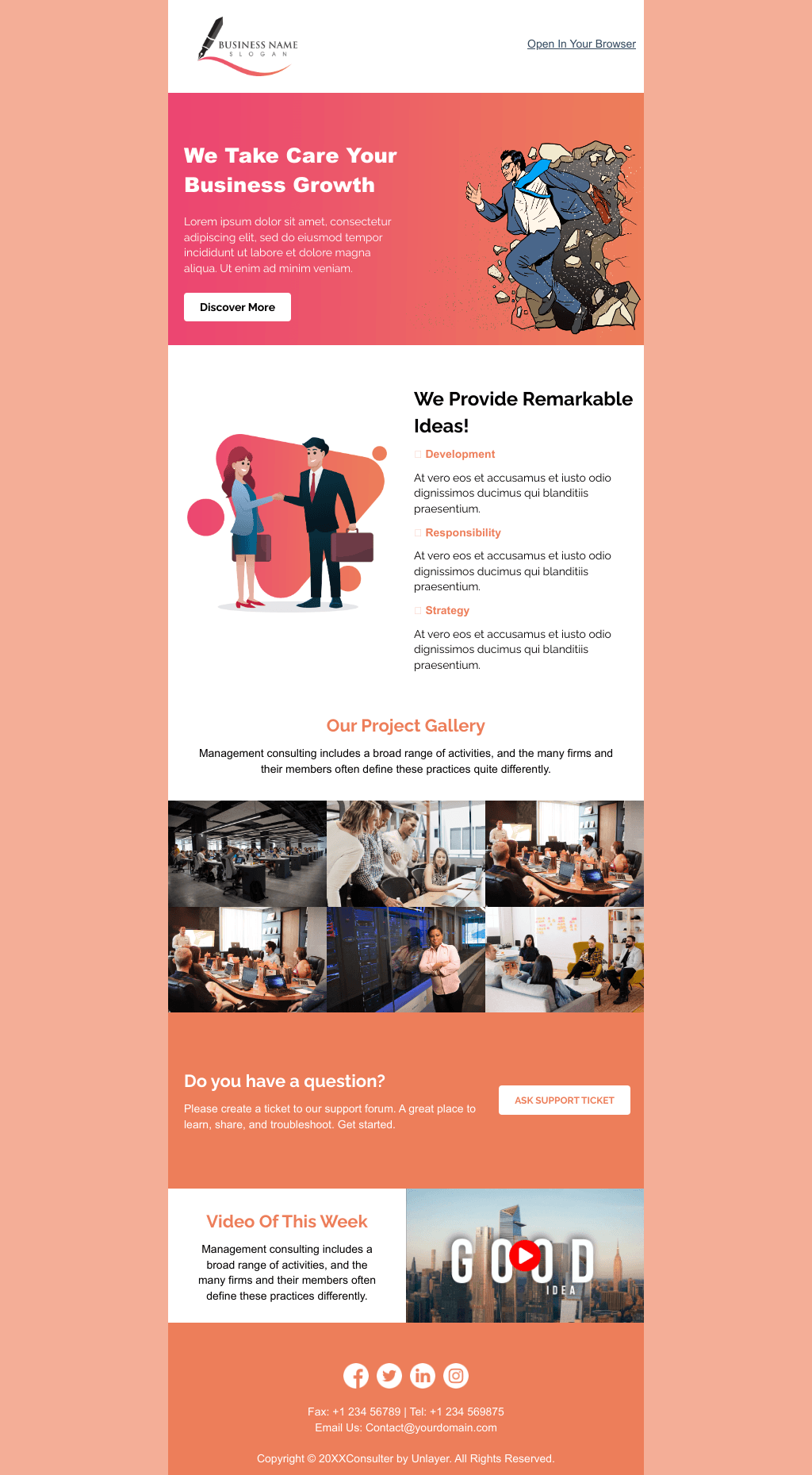 Laravel Mail Template - Business Growth Consulting Promotion