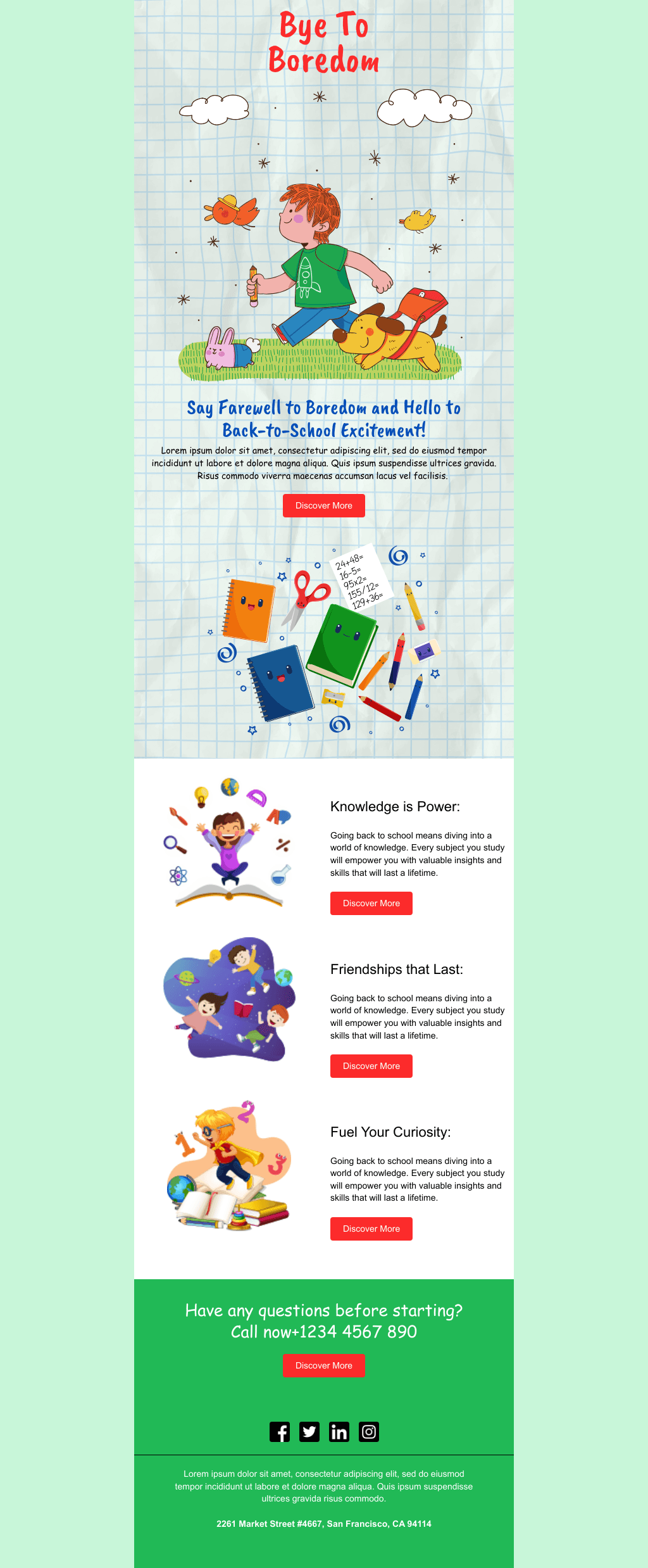 Laravel Mail Template - Bye to Boredom