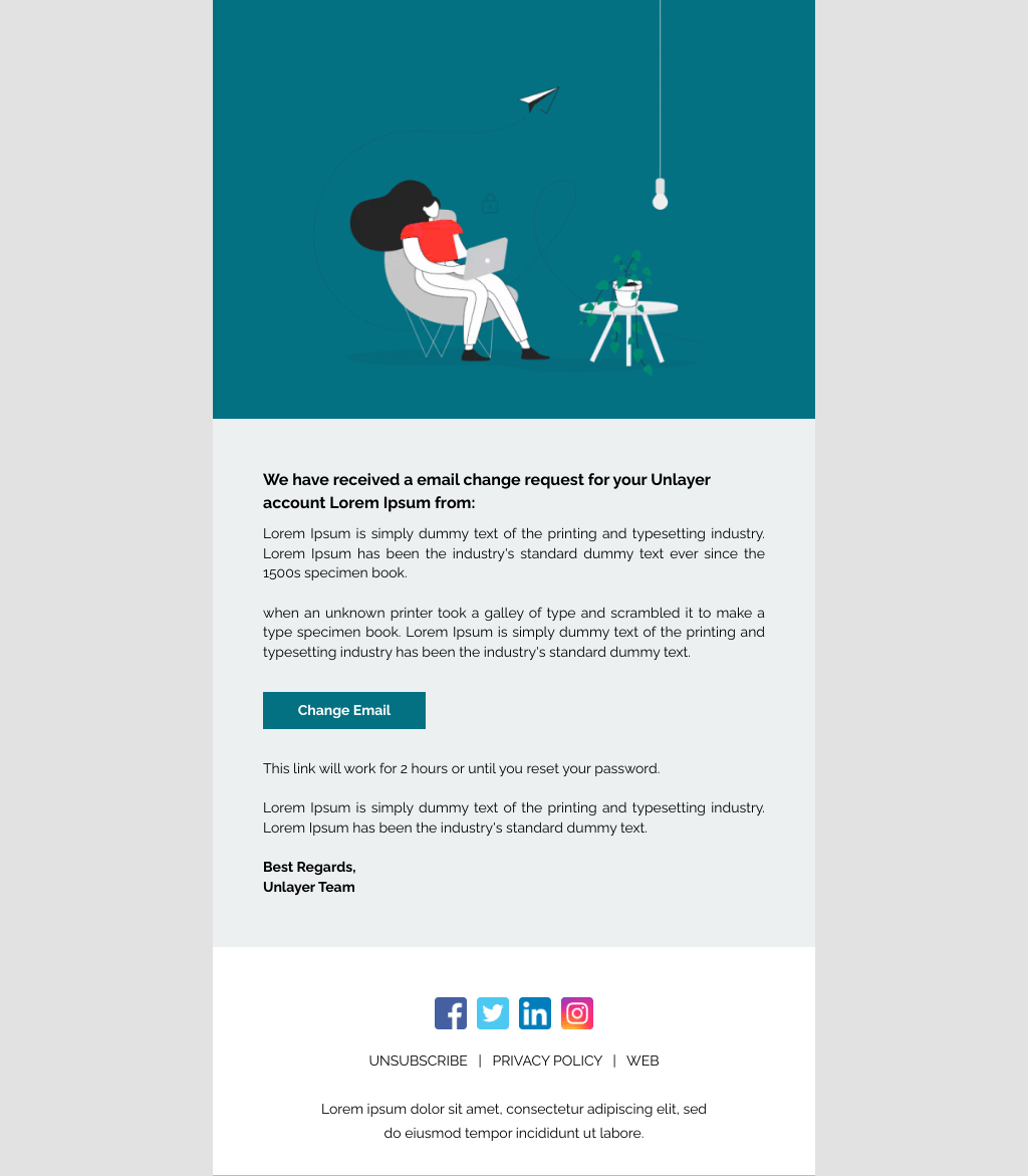 Laravel Mail Template - Change Request Email