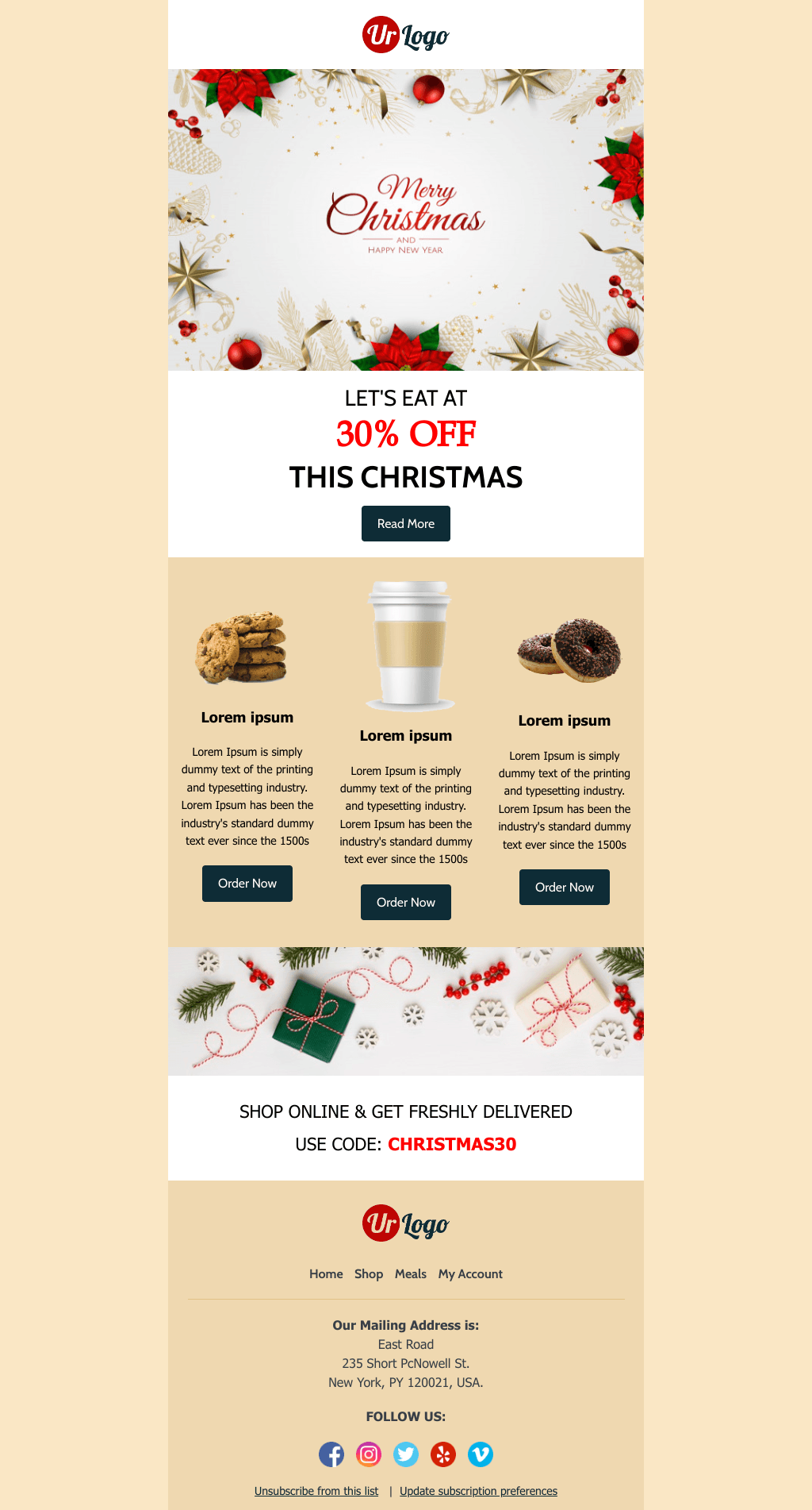 Laravel Mail Template - Christmas Discount