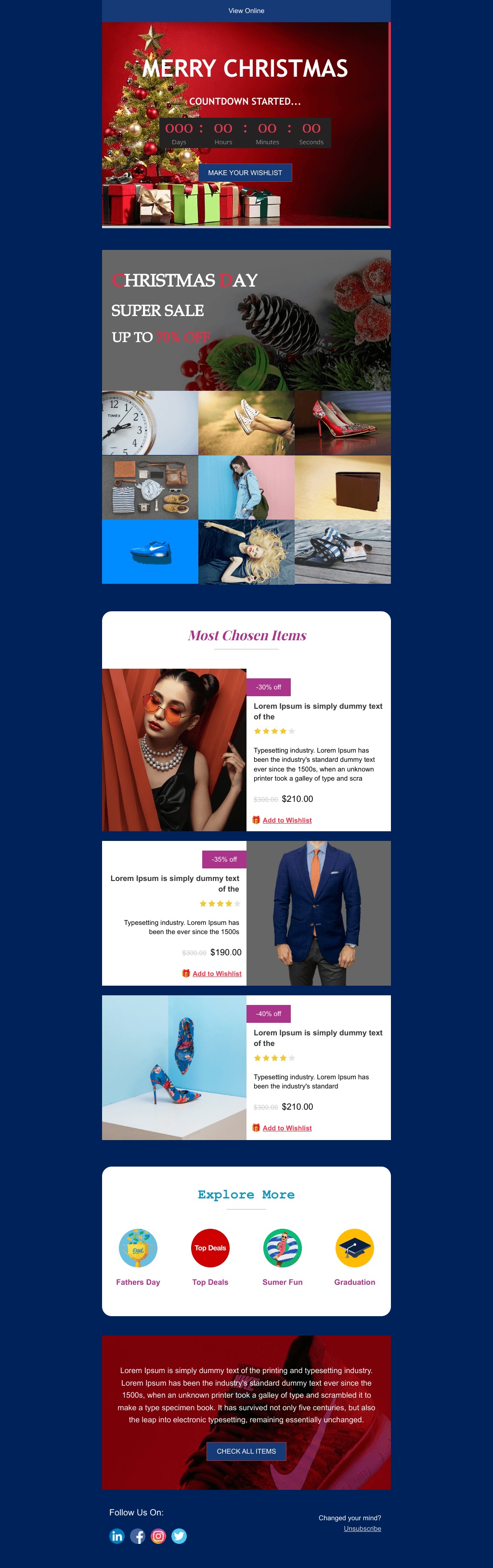 Laravel Mail Template - Christmas Super Sale