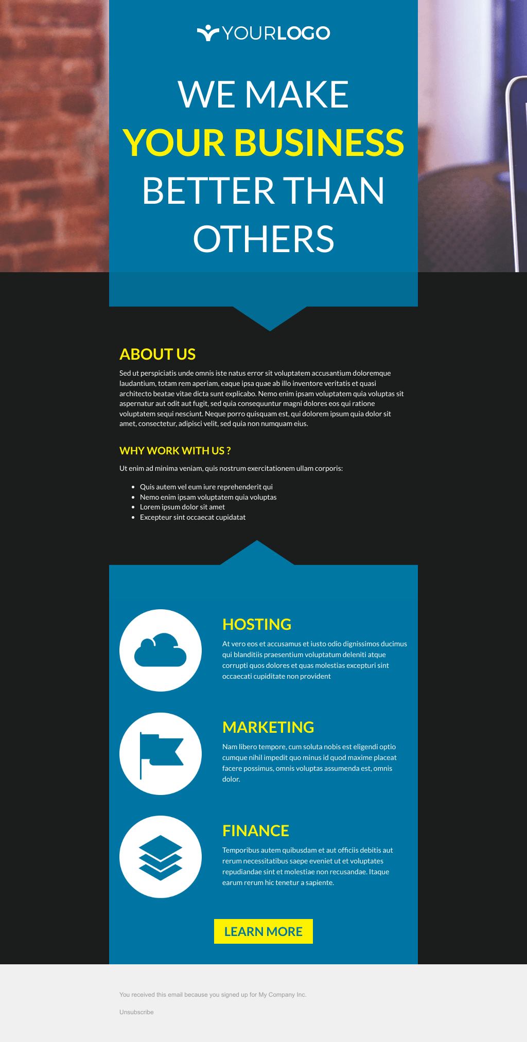 Laravel Mail Template - Corporate Services