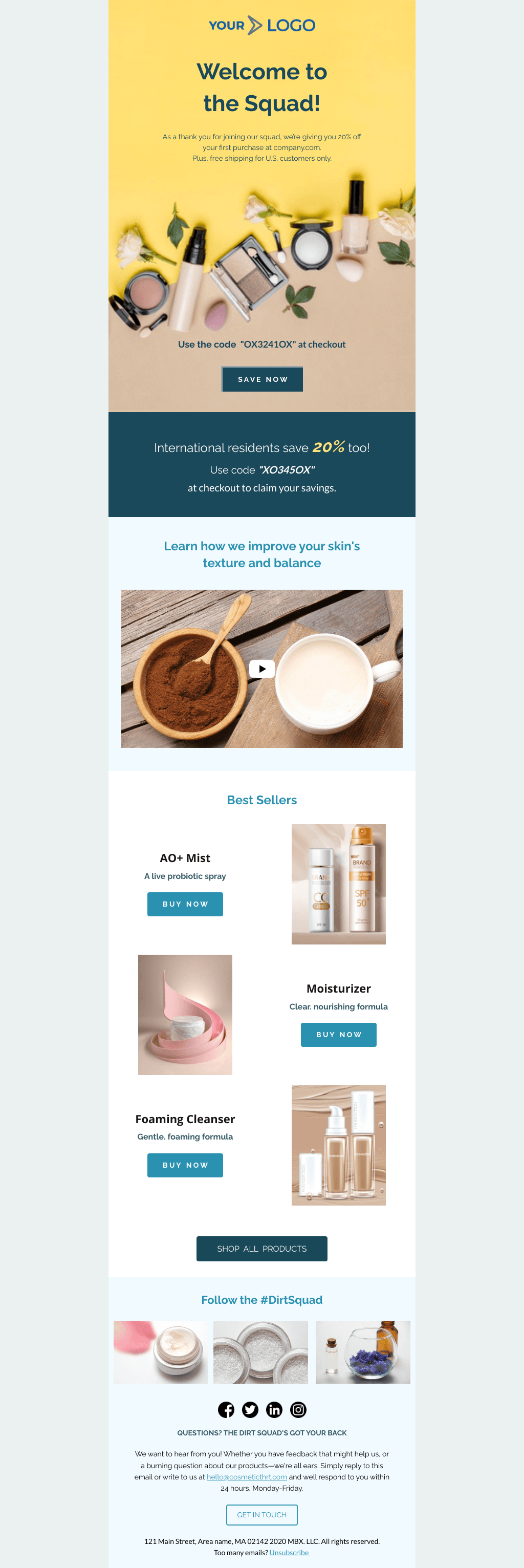 Laravel Mail Template - Cosmetics Brand