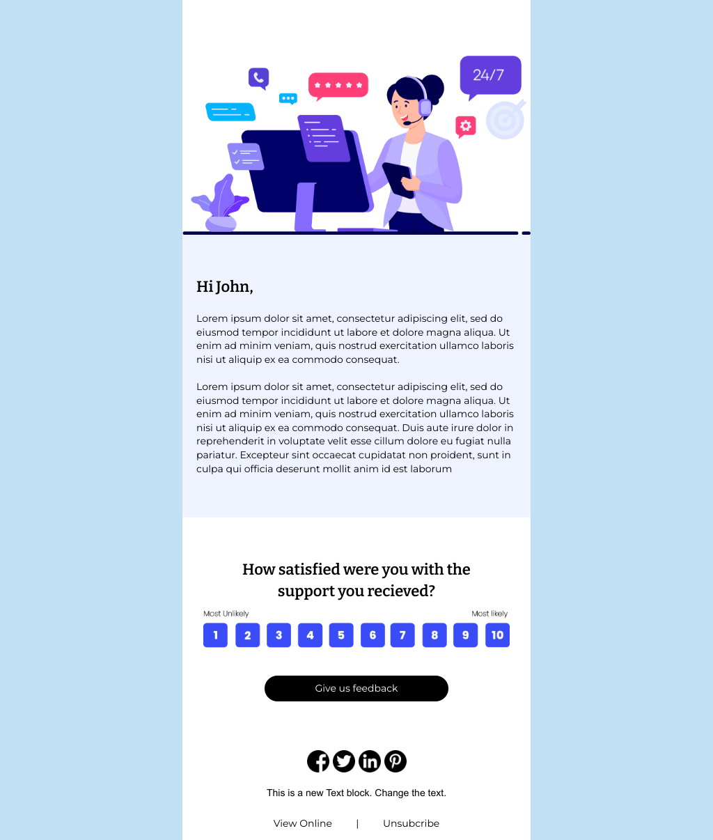 Laravel Mail Template - Customer Support