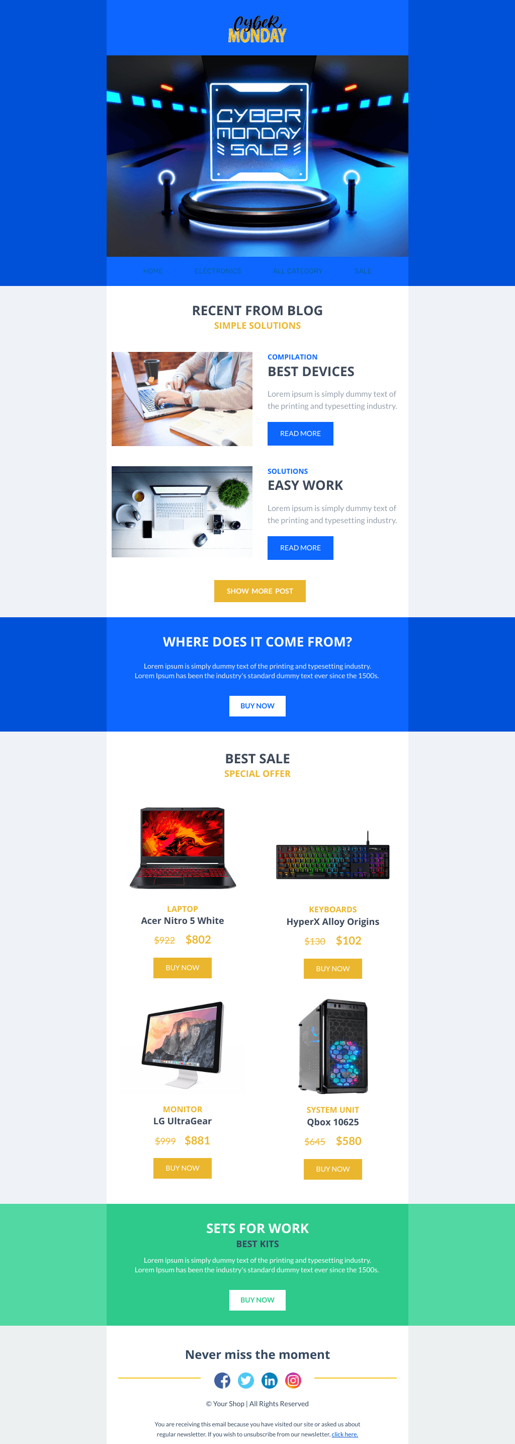 Laravel Mail Template - Cyber Monday Promotion