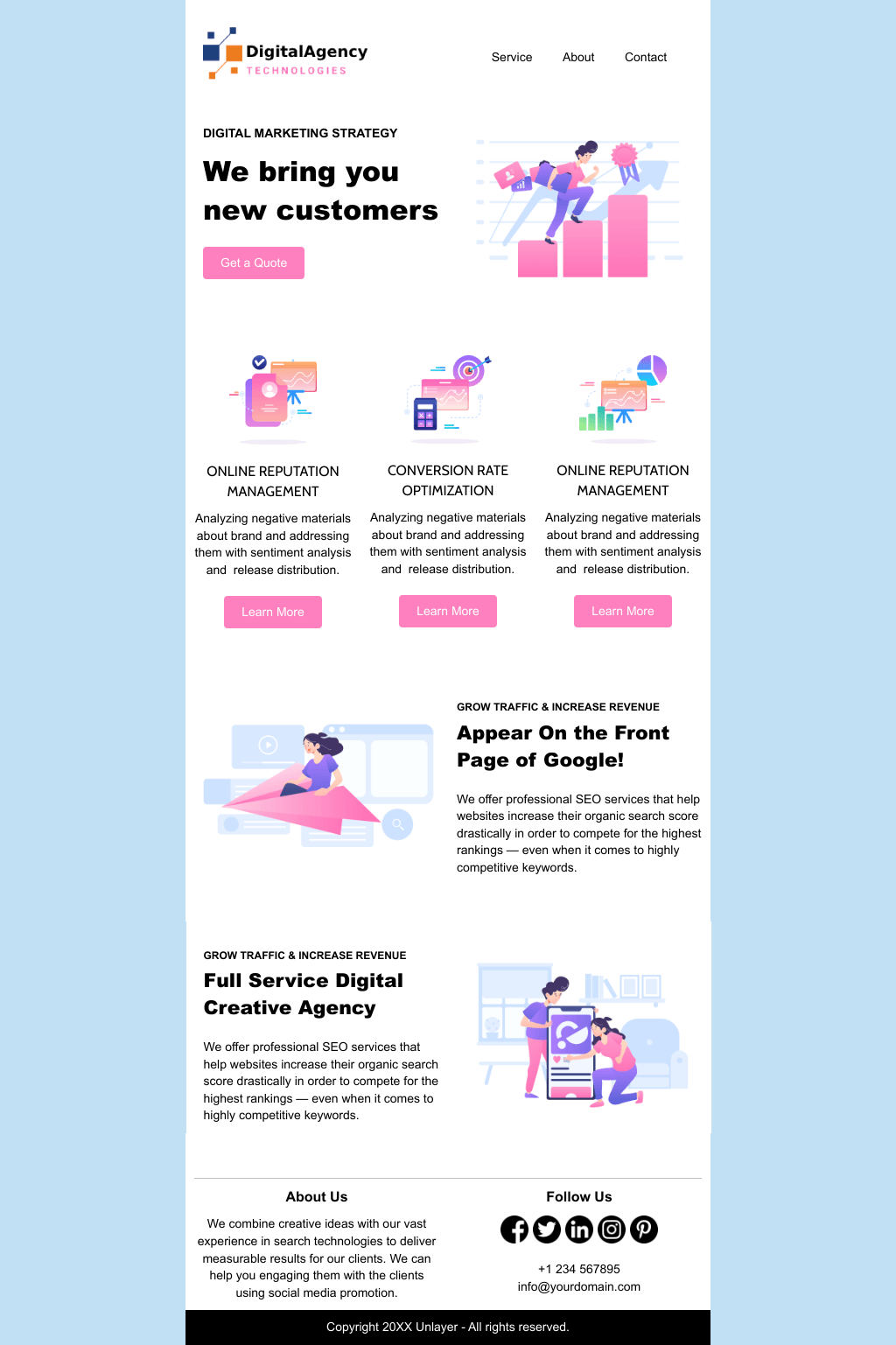 Laravel Mail Template - Digital Marketing Agency