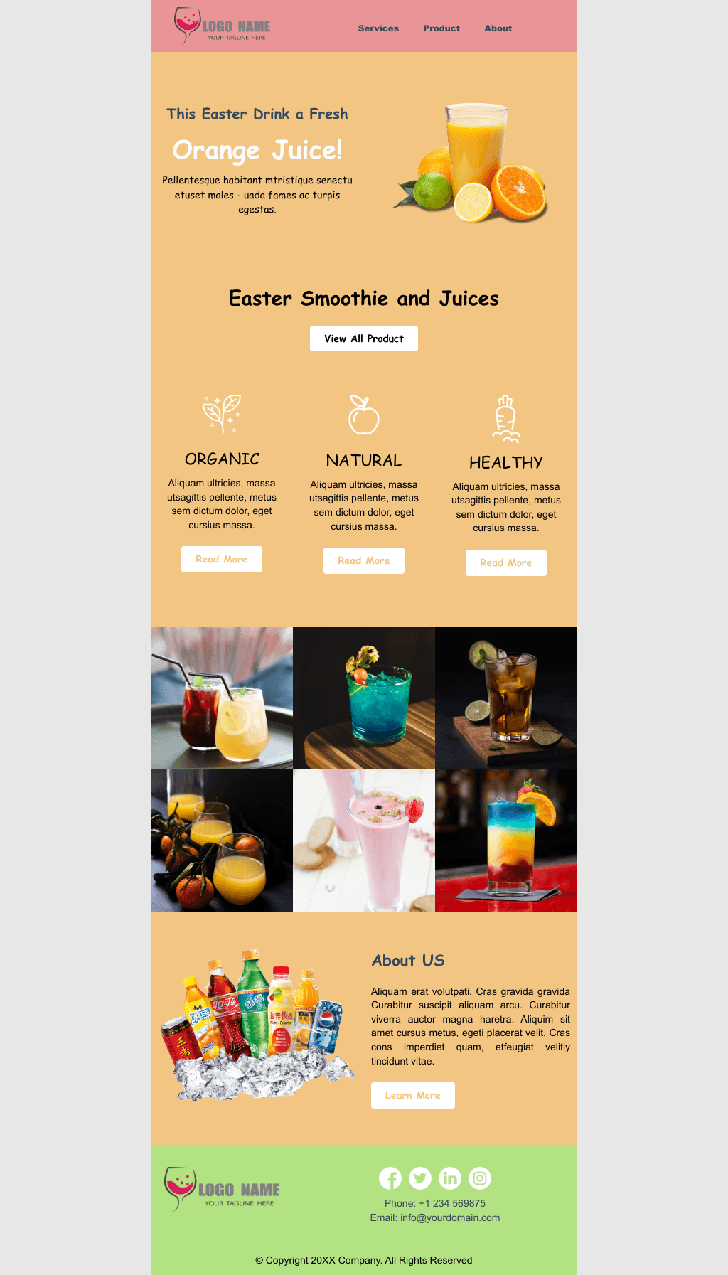 Laravel Mail Template - Easter Discount for Beverages 