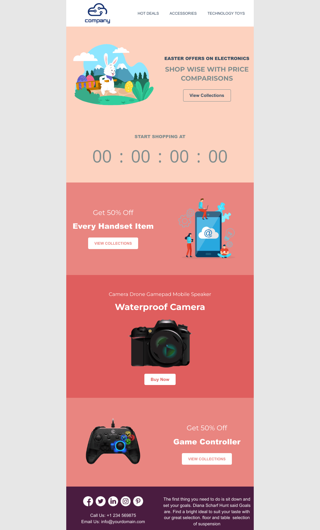 Laravel Mail Template - Easter Sale on Electronics