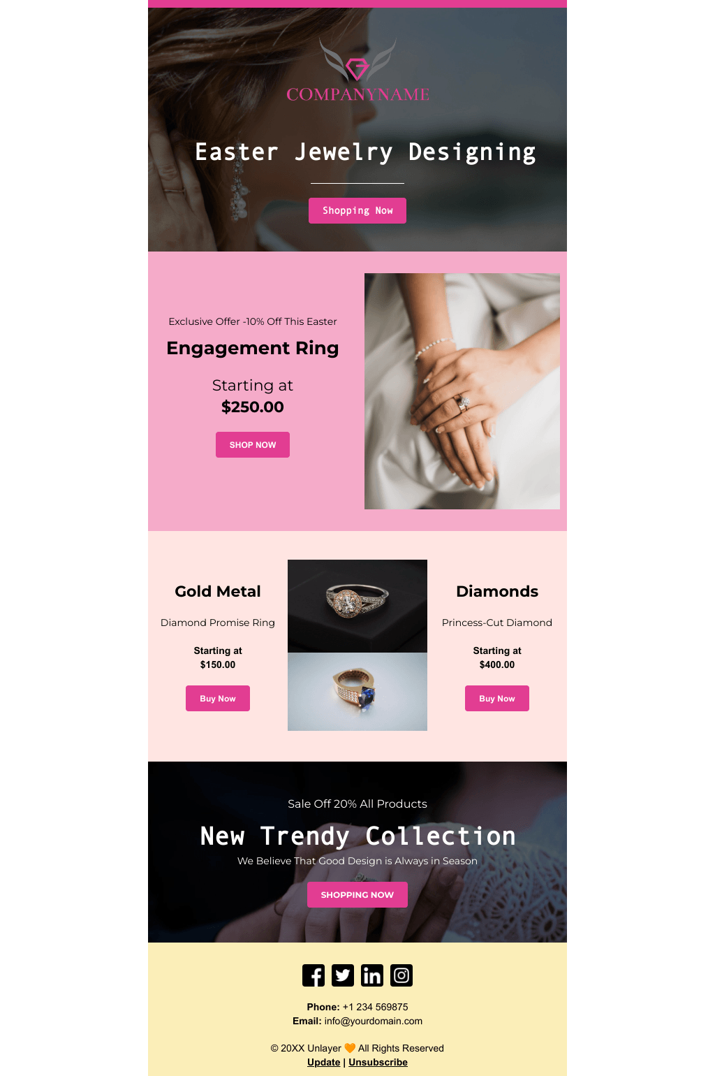 Laravel Mail Template - Easter Special Jewelry Collection