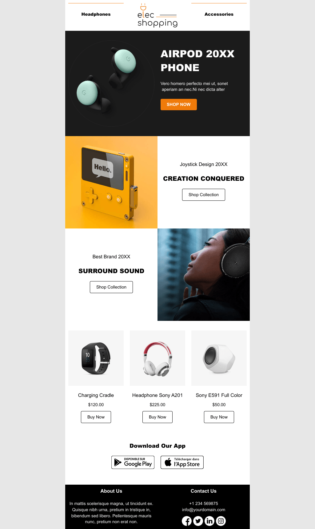Laravel Mail Template - Electronics E-Shop