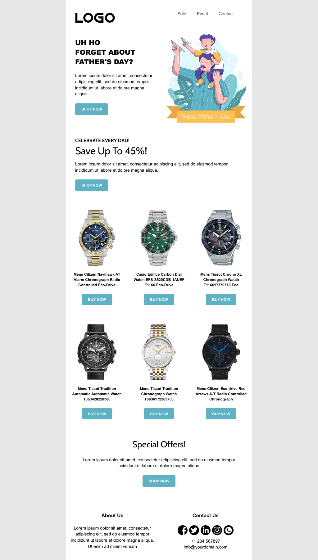 Laravel Mail Template - Father’s Day Big Sale