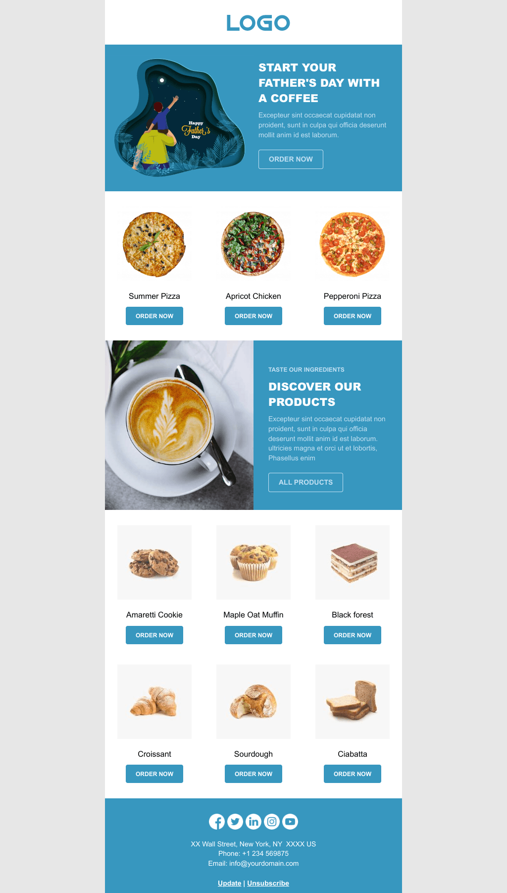 Laravel Mail Template - Father's Day Food Special