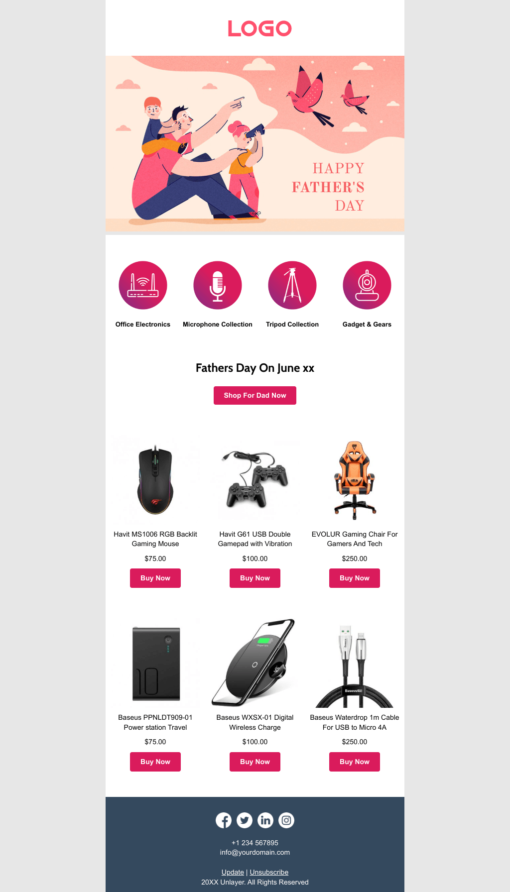 Laravel Mail Template - Father's Day Gadgets Sale
