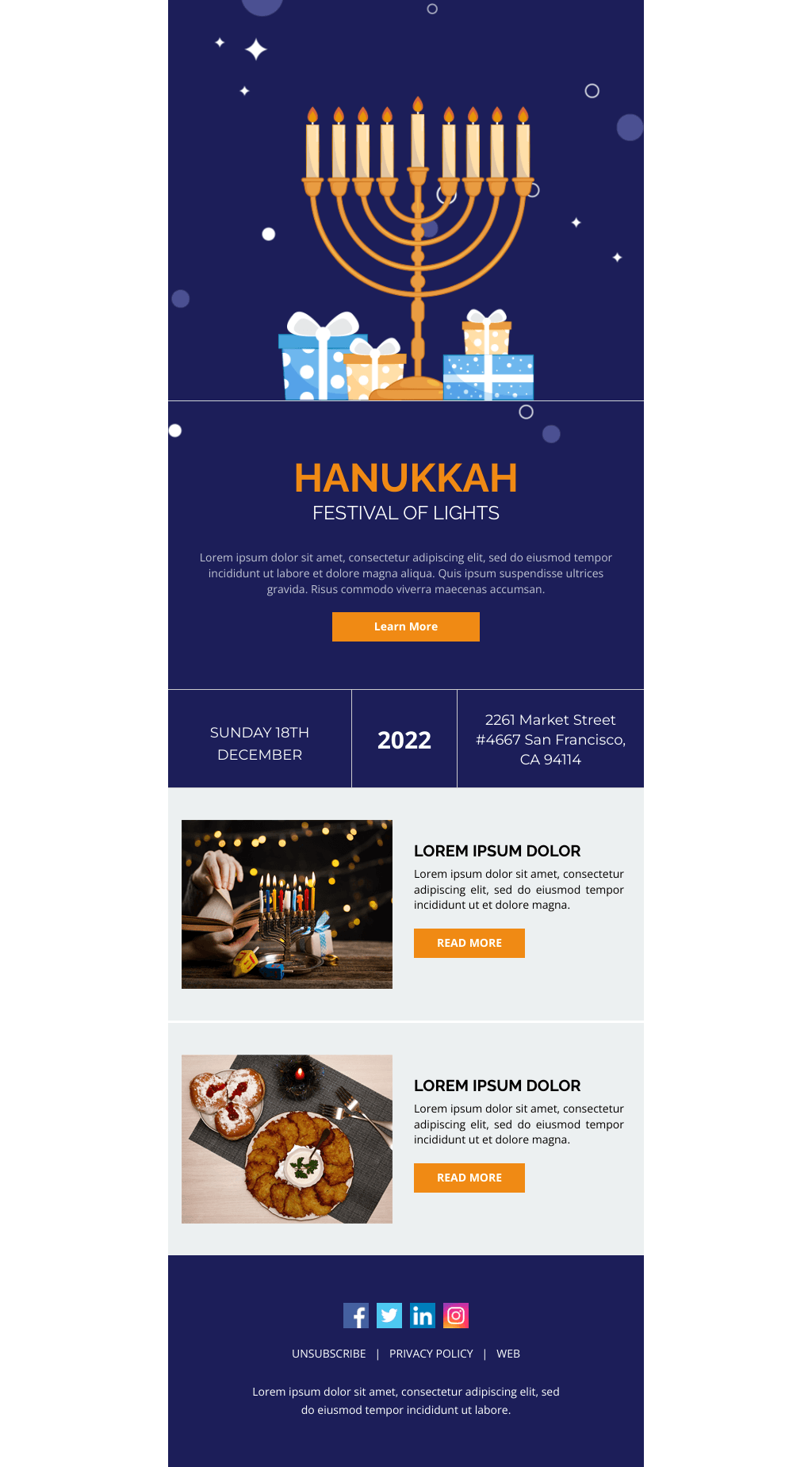 Laravel Mail Template - Festival of Lights
