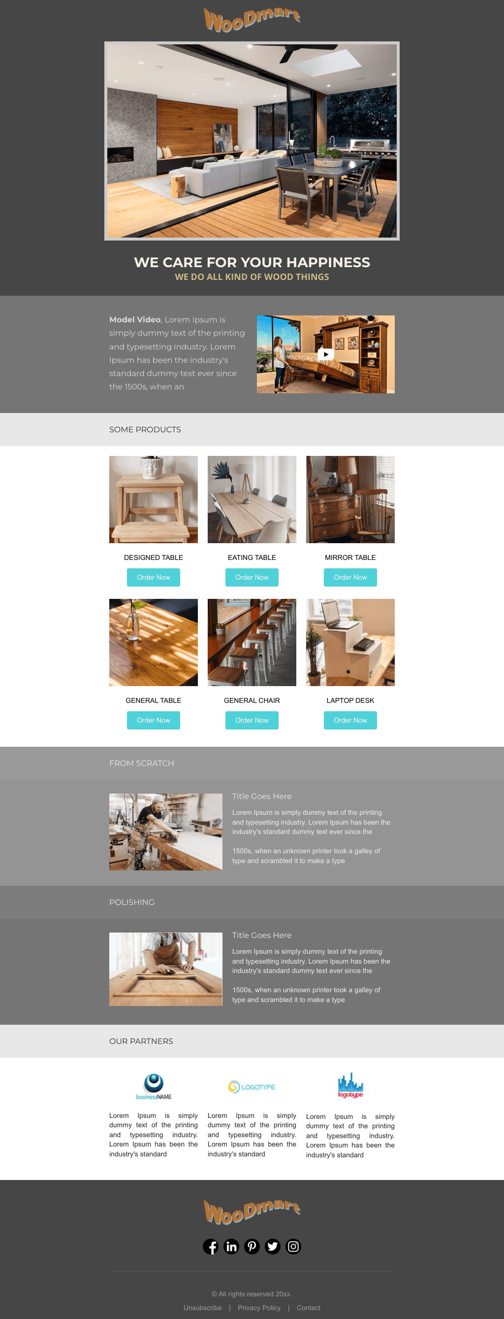 Laravel Mail Template - Furniture Promotion