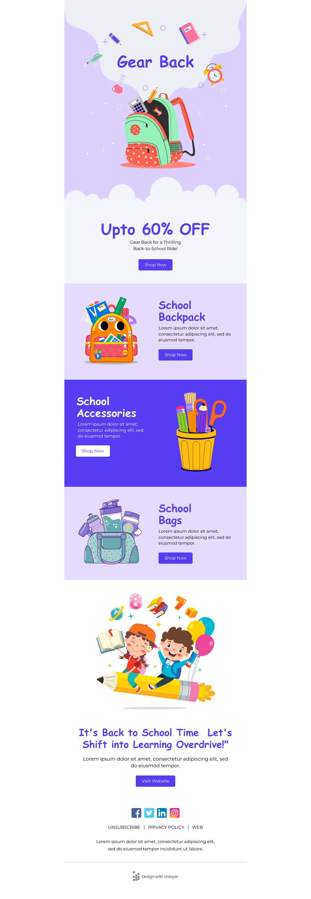 Laravel Mail Template - Gear Back