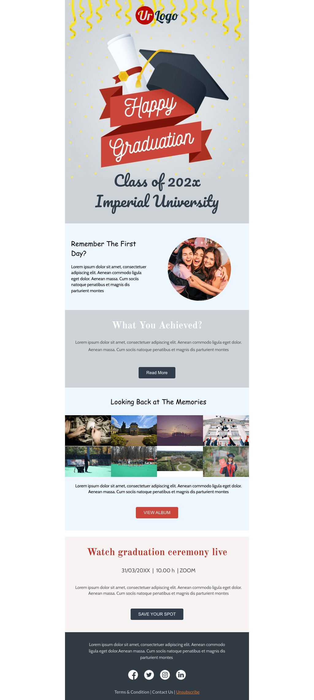 Laravel Mail Template - Graduation Ceremony