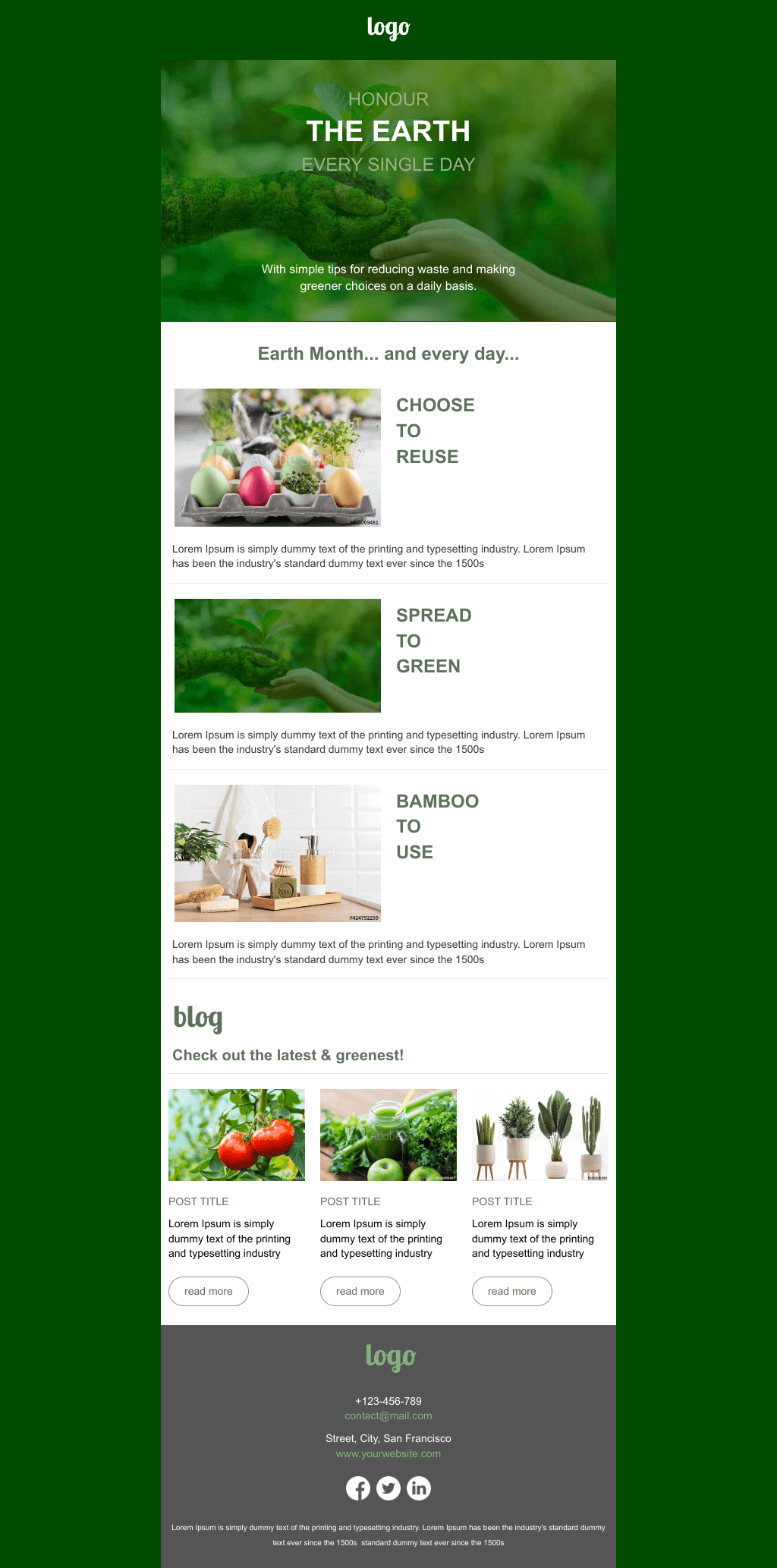 Laravel Mail Template - Green Planet