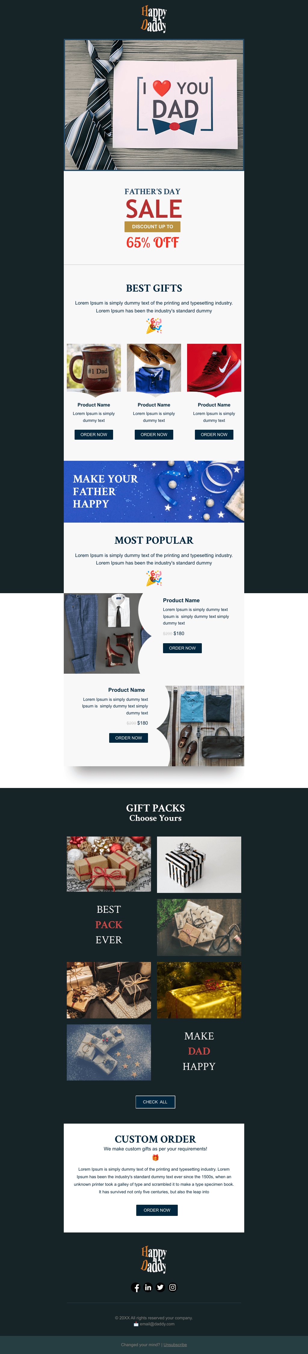 Laravel Mail Template - Happy Dad