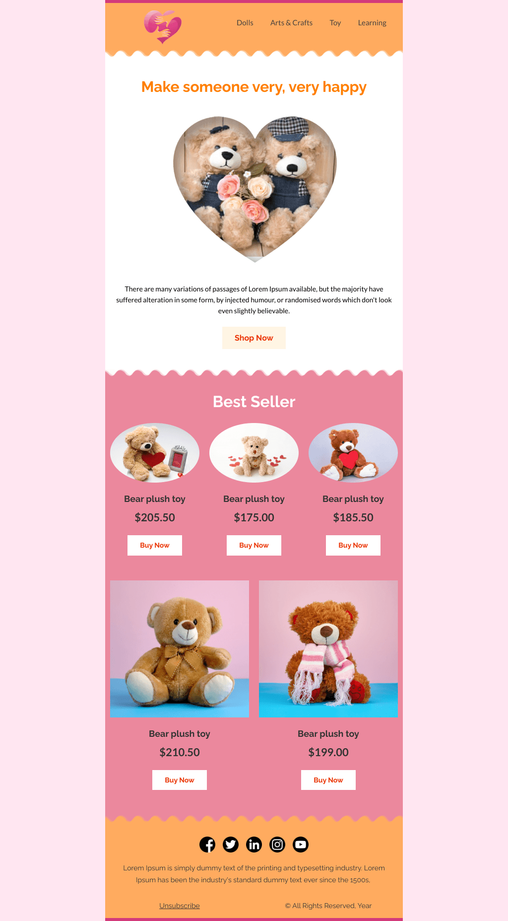 Laravel Mail Template - Happy Valentines