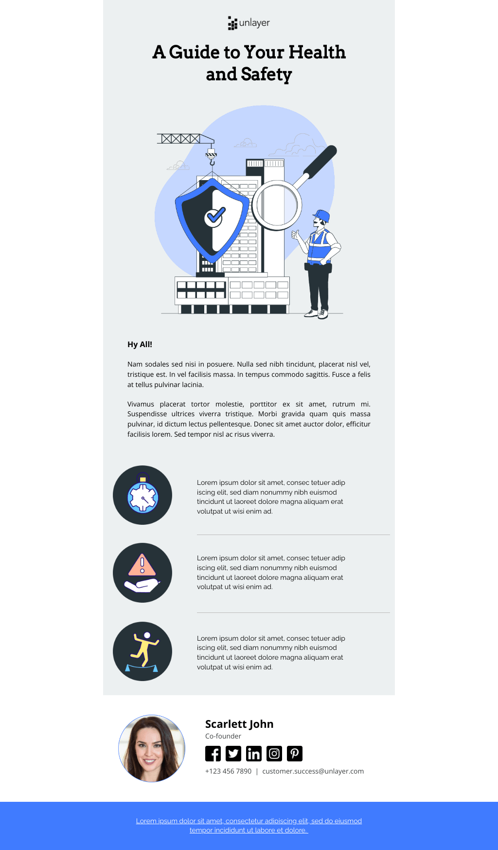 Laravel Mail Template - Health and Safety Guidelines