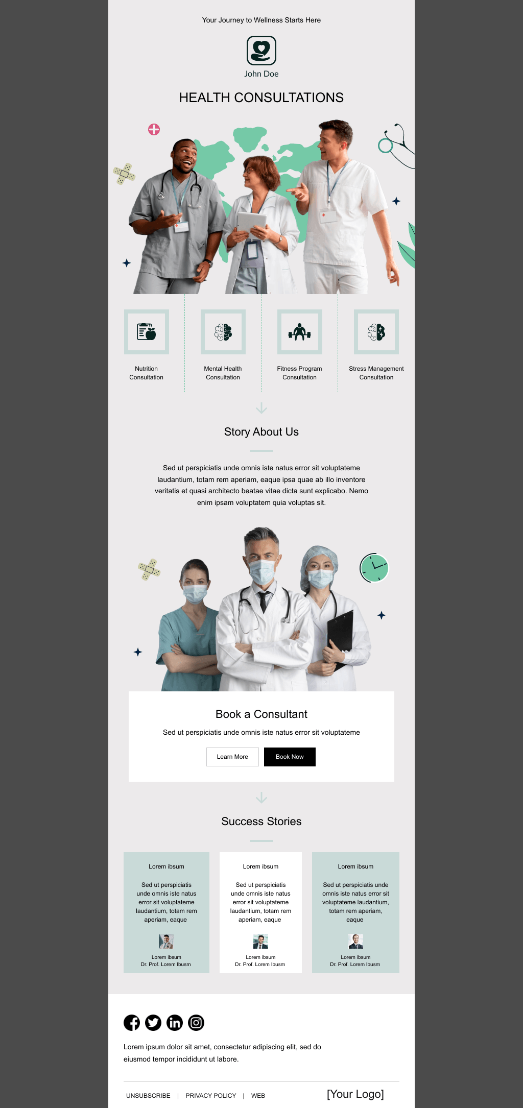 Laravel Mail Template - Health and Wellness Consultation