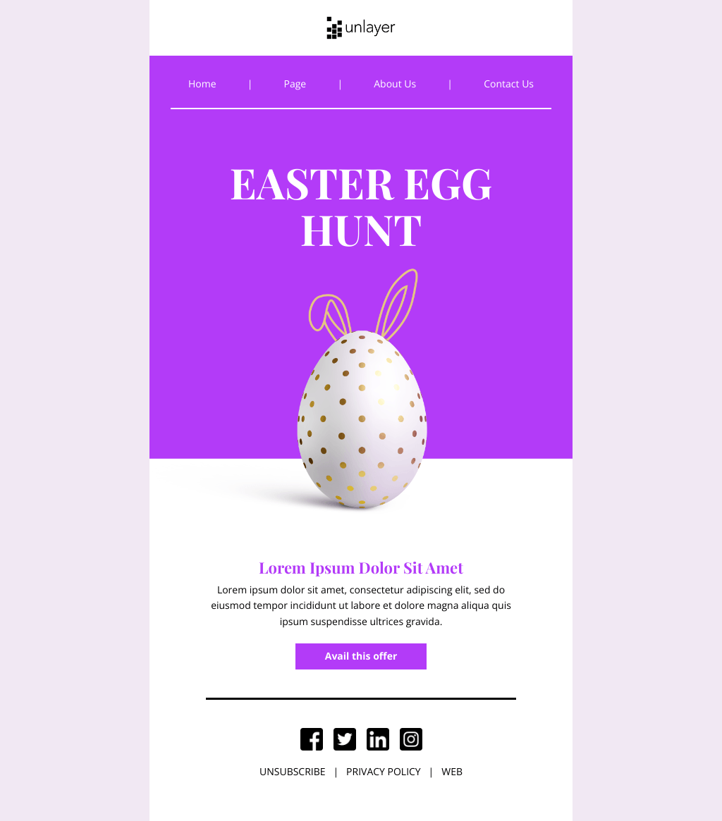 Laravel Mail Template - Hunt for Discount