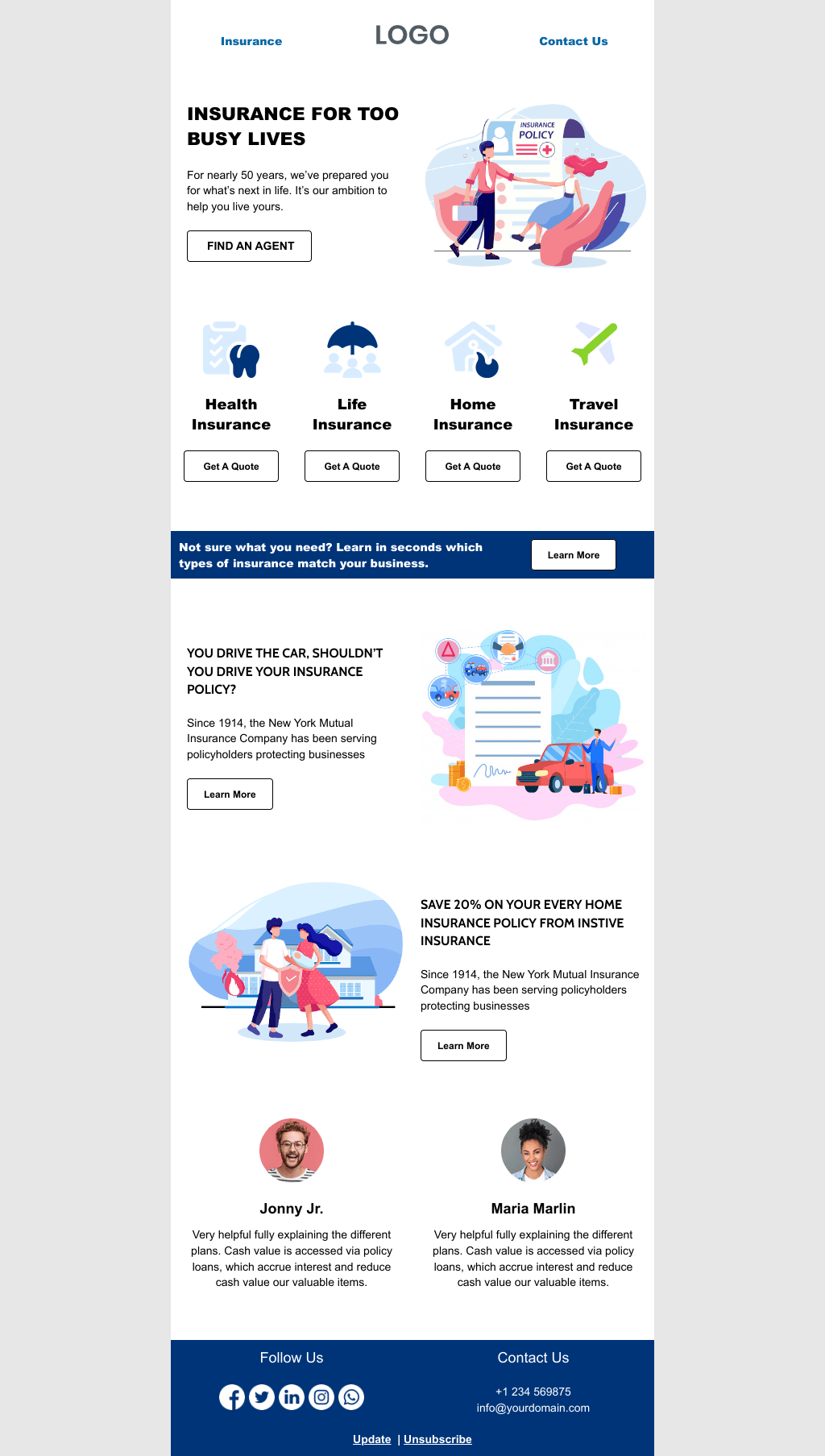 Laravel Mail Template - Insurance For Any Purpose