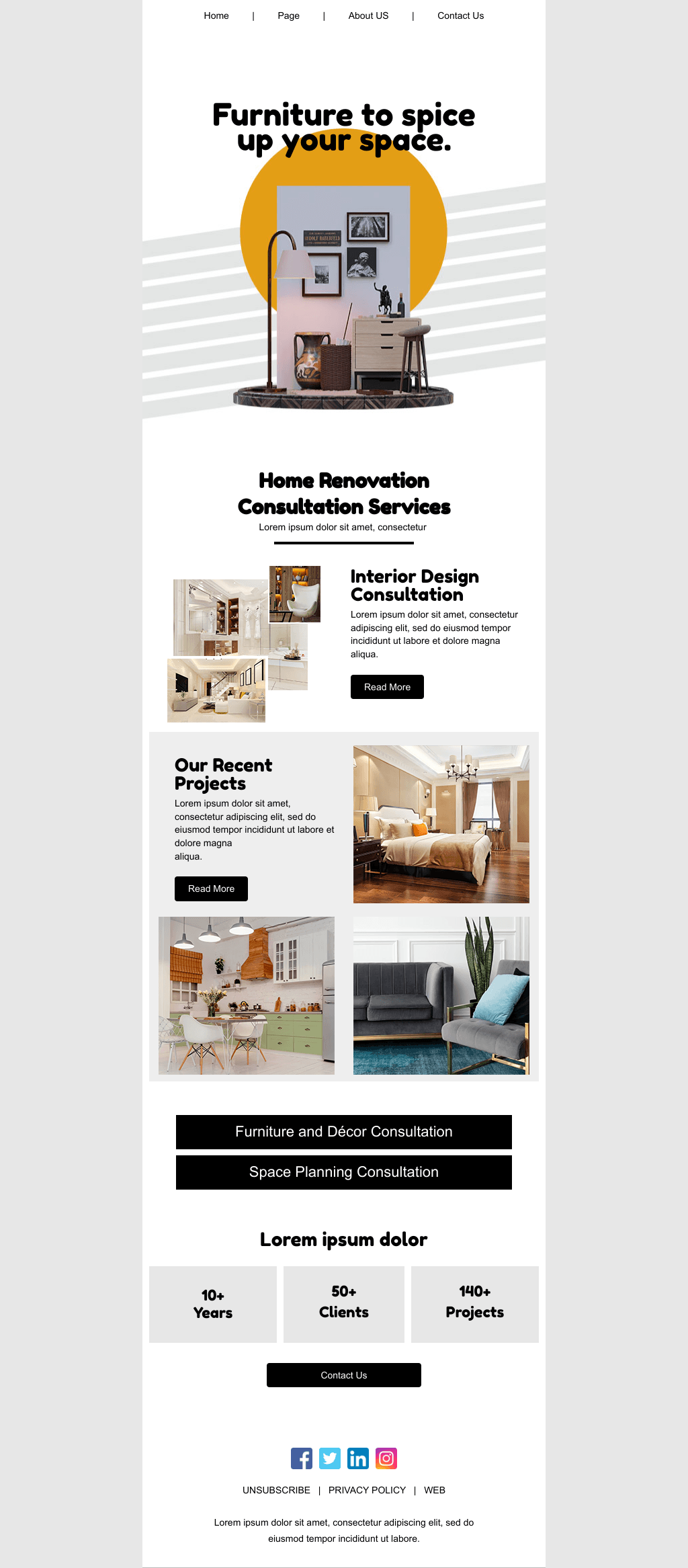 Laravel Mail Template - Interior Design Consultation 