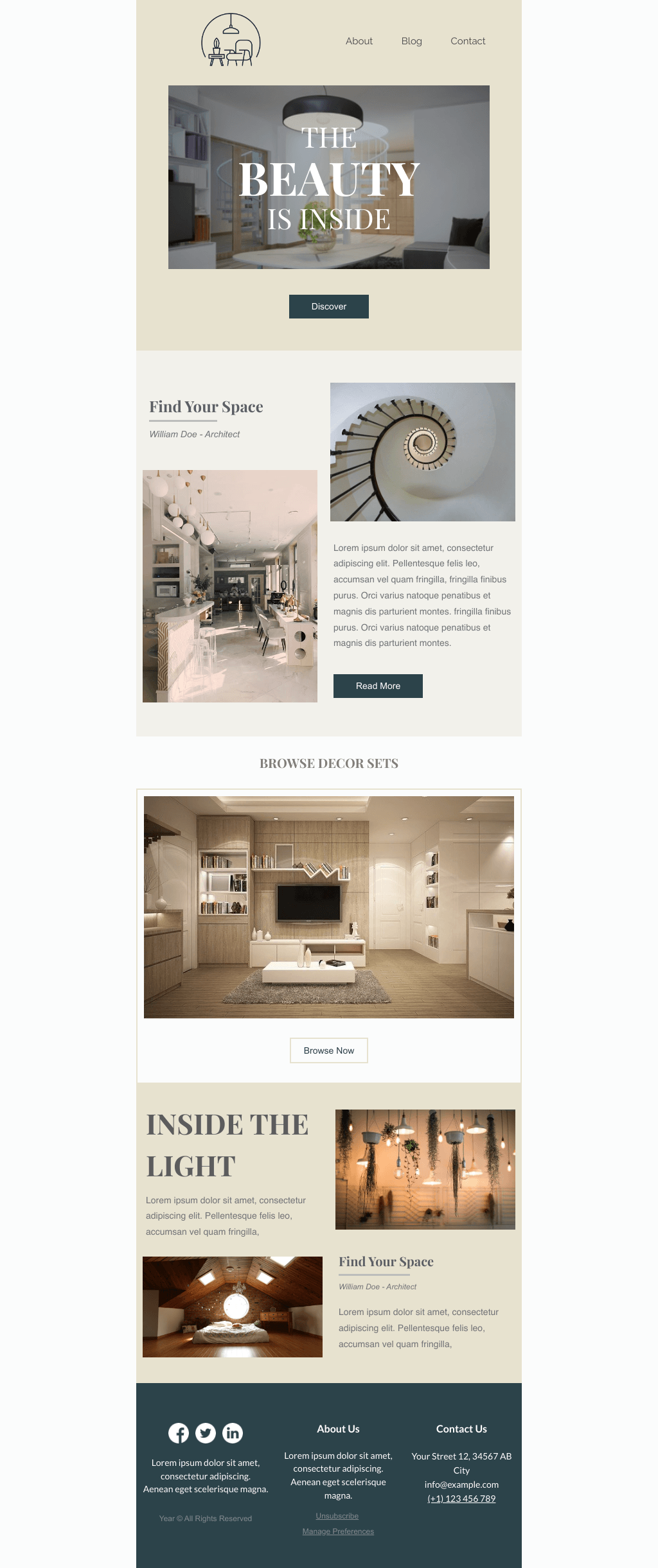 Laravel Mail Template - Interior Design