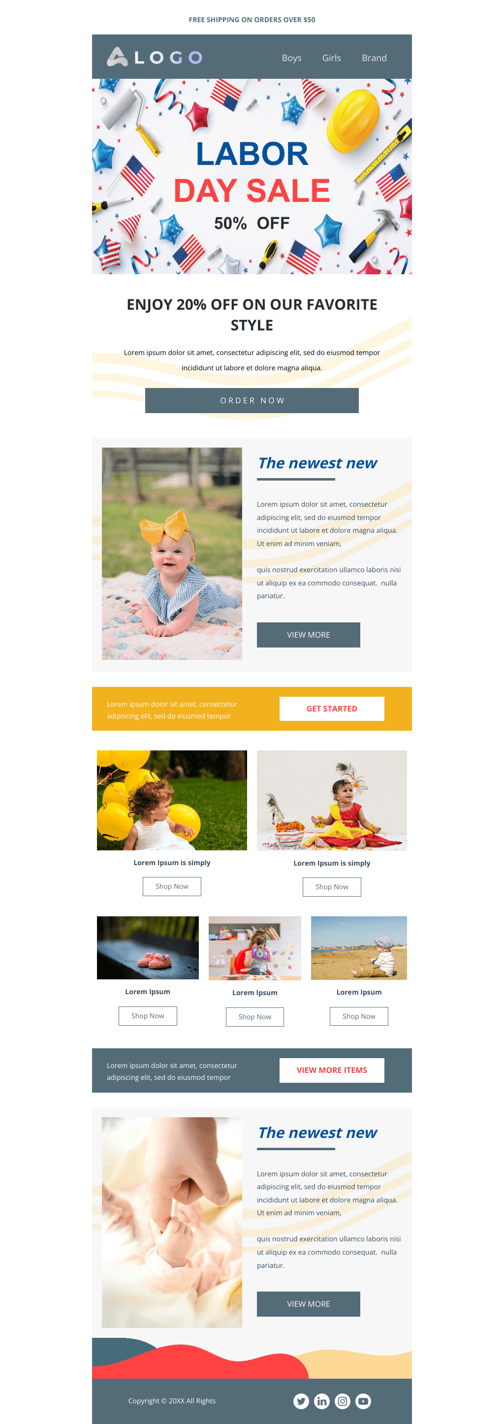 Laravel Mail Template - Labor Day Discount For Baby Items
