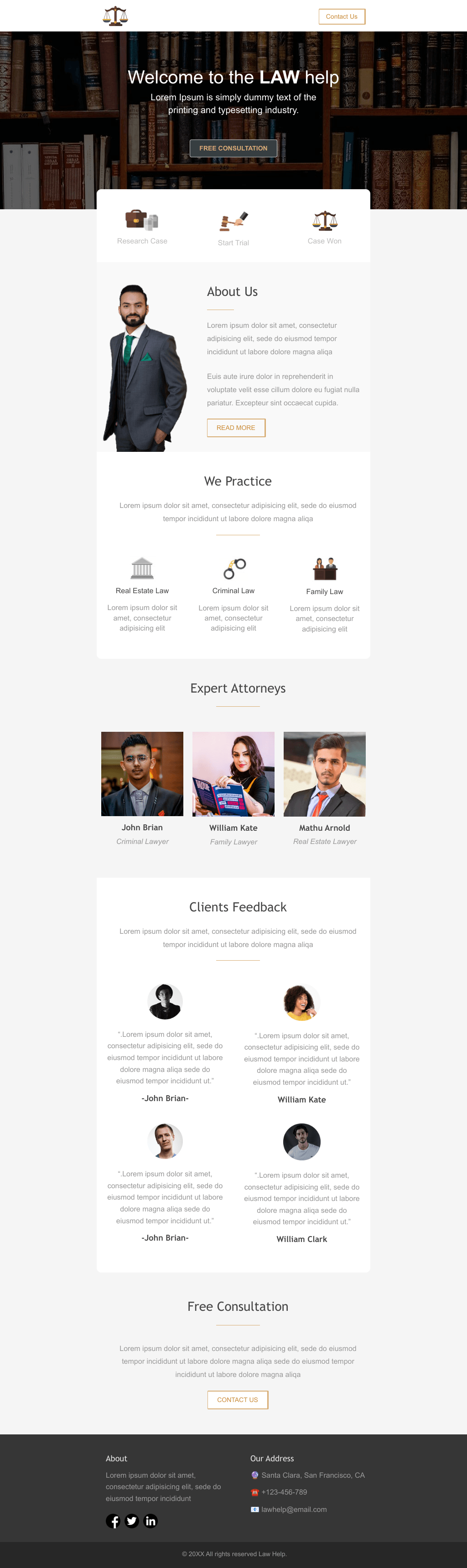 Laravel Mail Template - Legal Consultancy Service