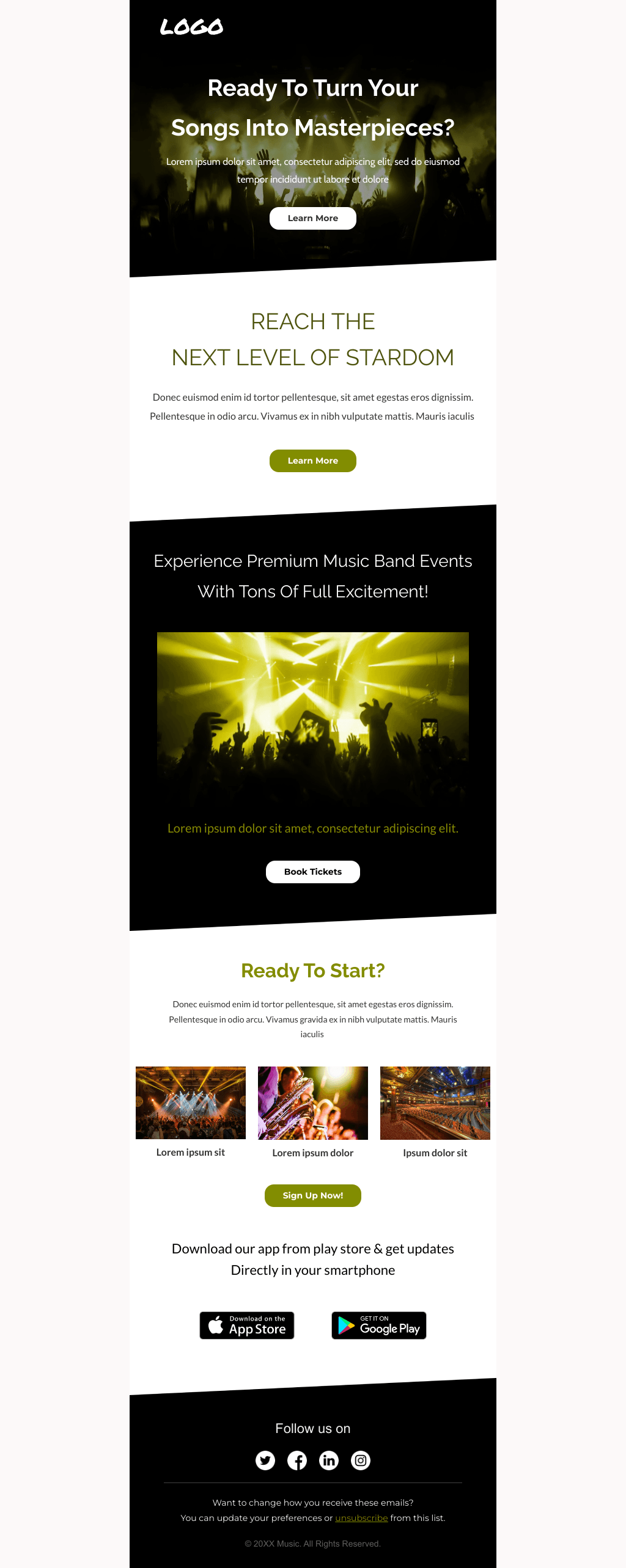 Laravel Mail Template - Music Band Event Promotion