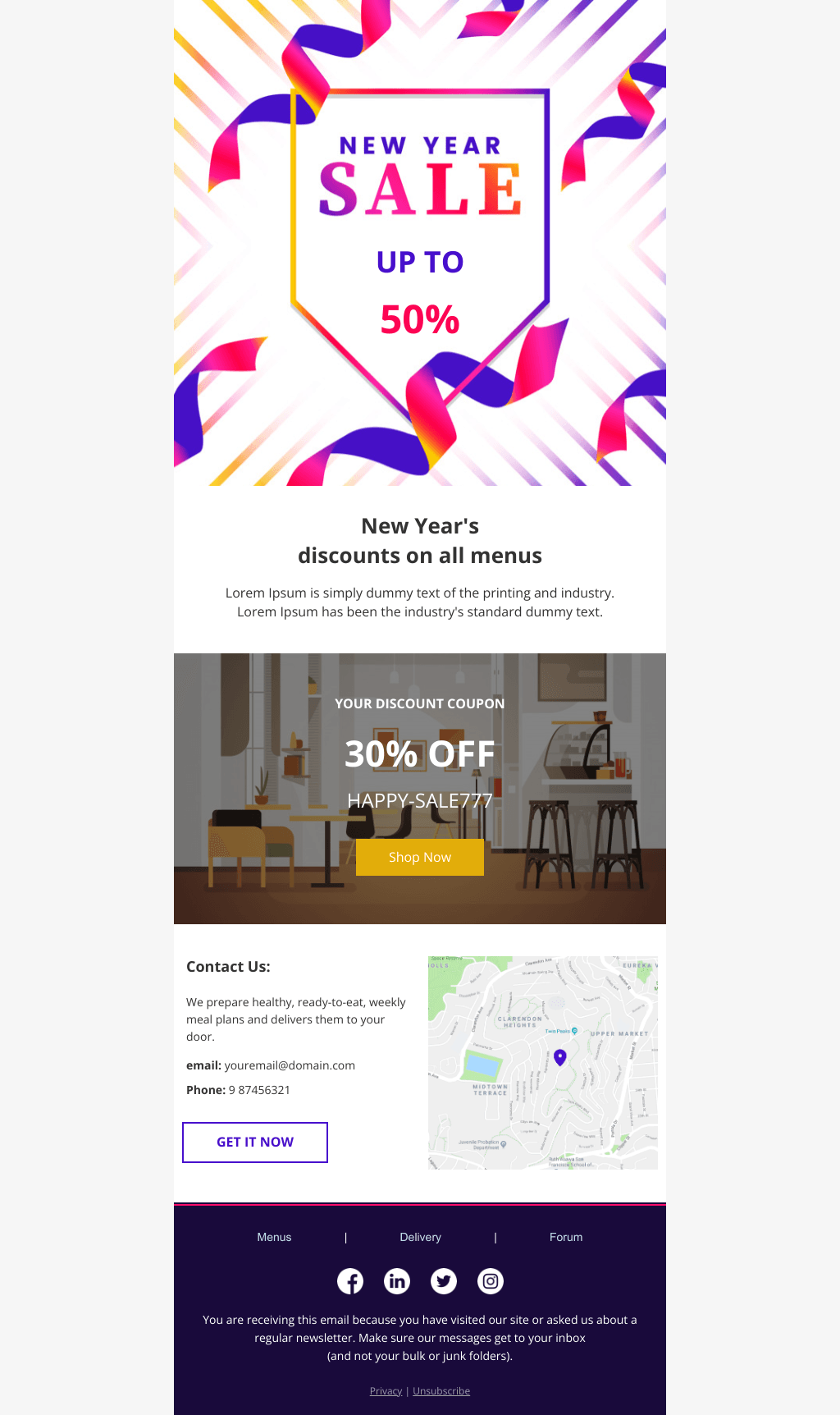Laravel Mail Template - New Year Discount