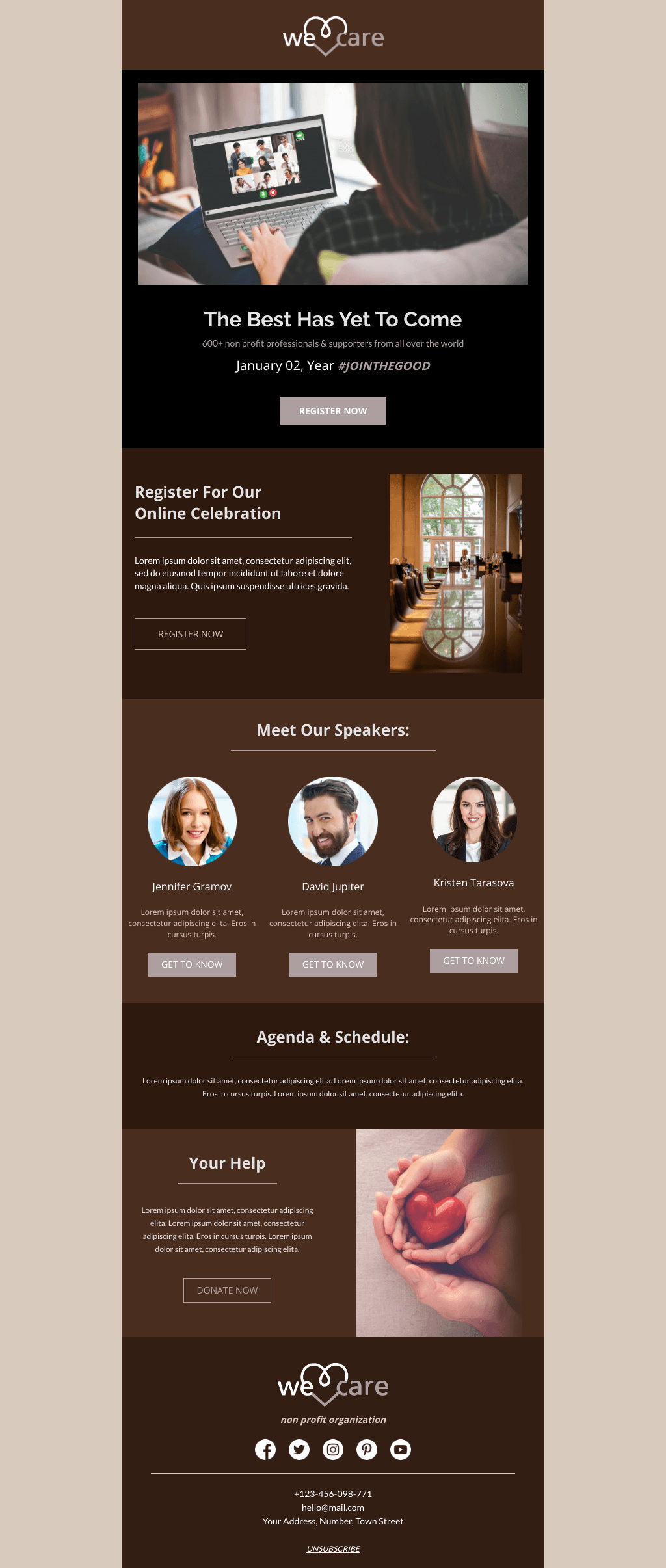 Laravel Mail Template - Online Events