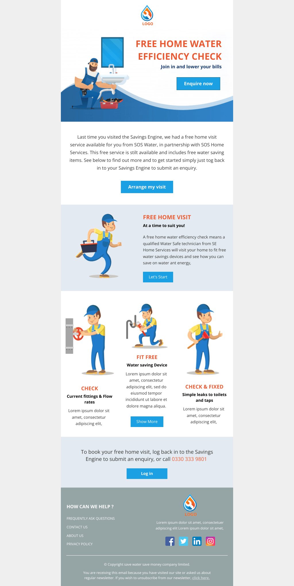 Laravel Mail Template - Plumbing