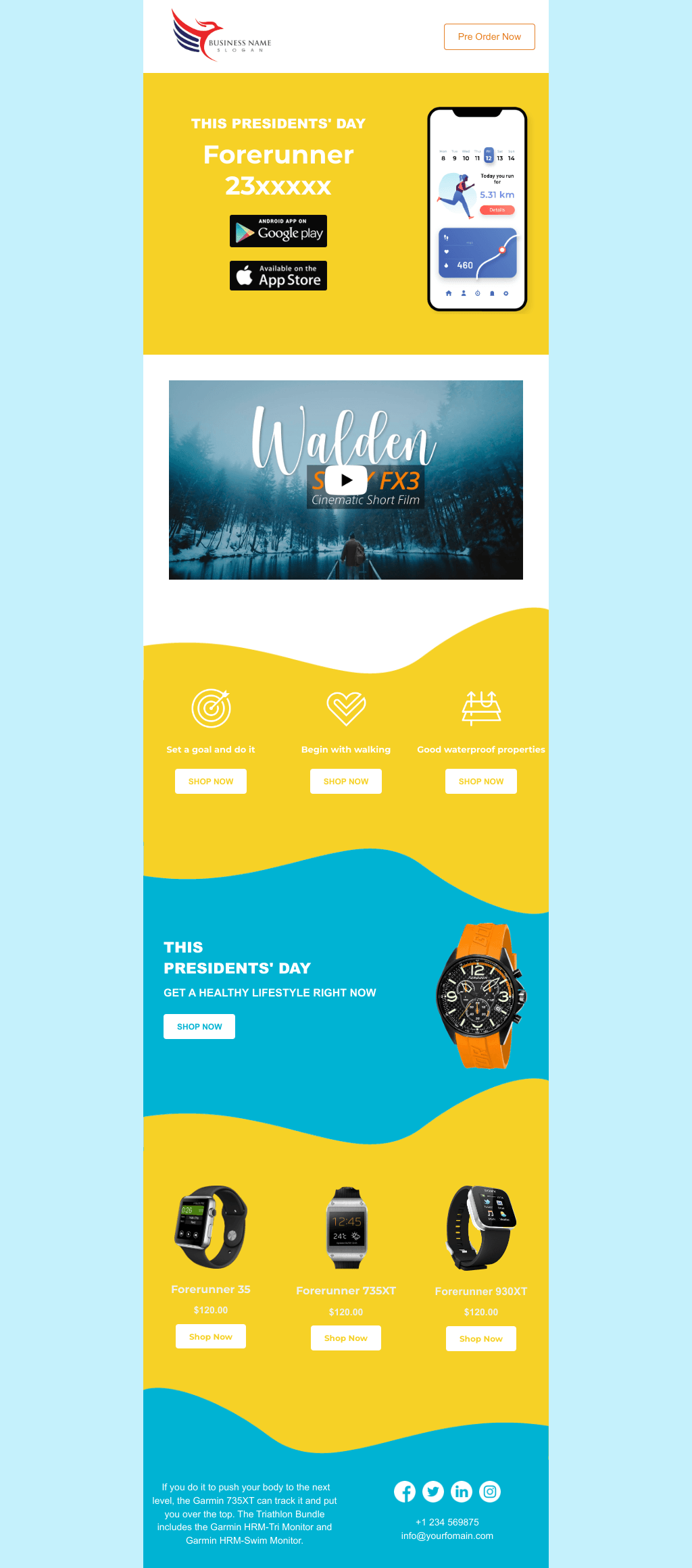 Laravel Mail Template - Presidents’ Day Smart Watch Sale