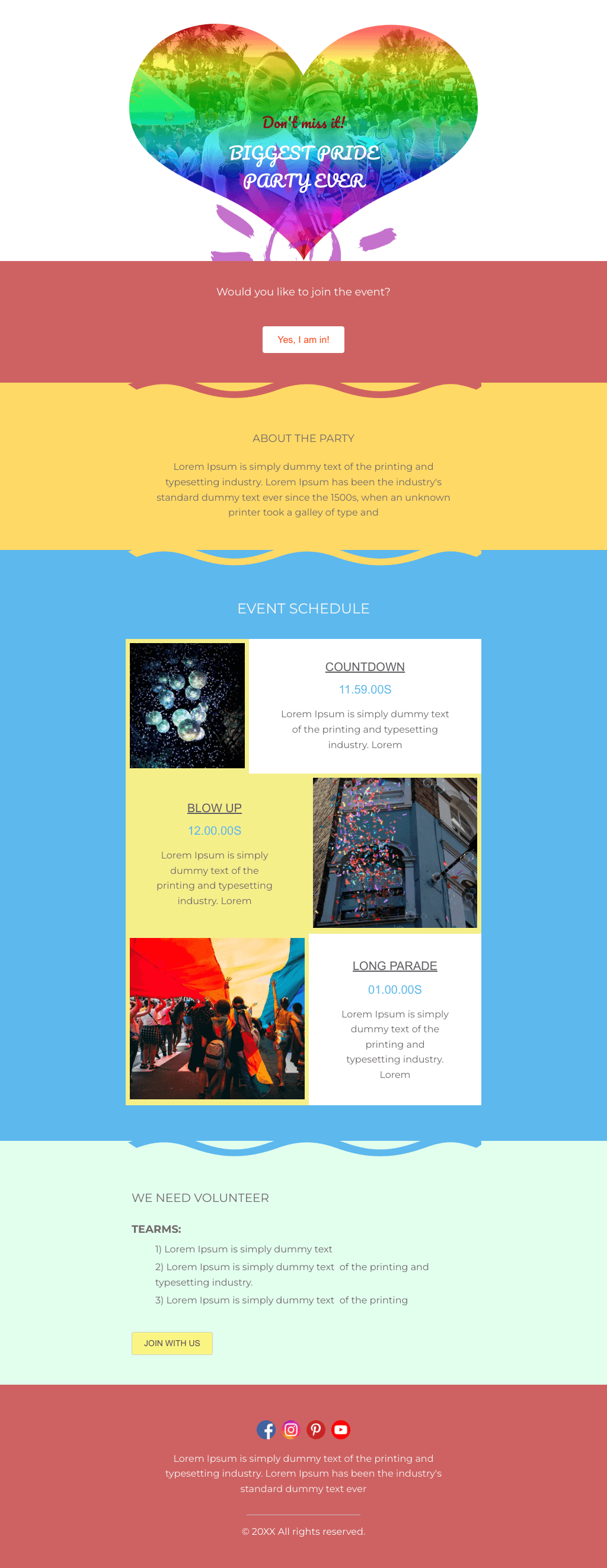 Laravel Mail Template - Pride Month Celebration Party