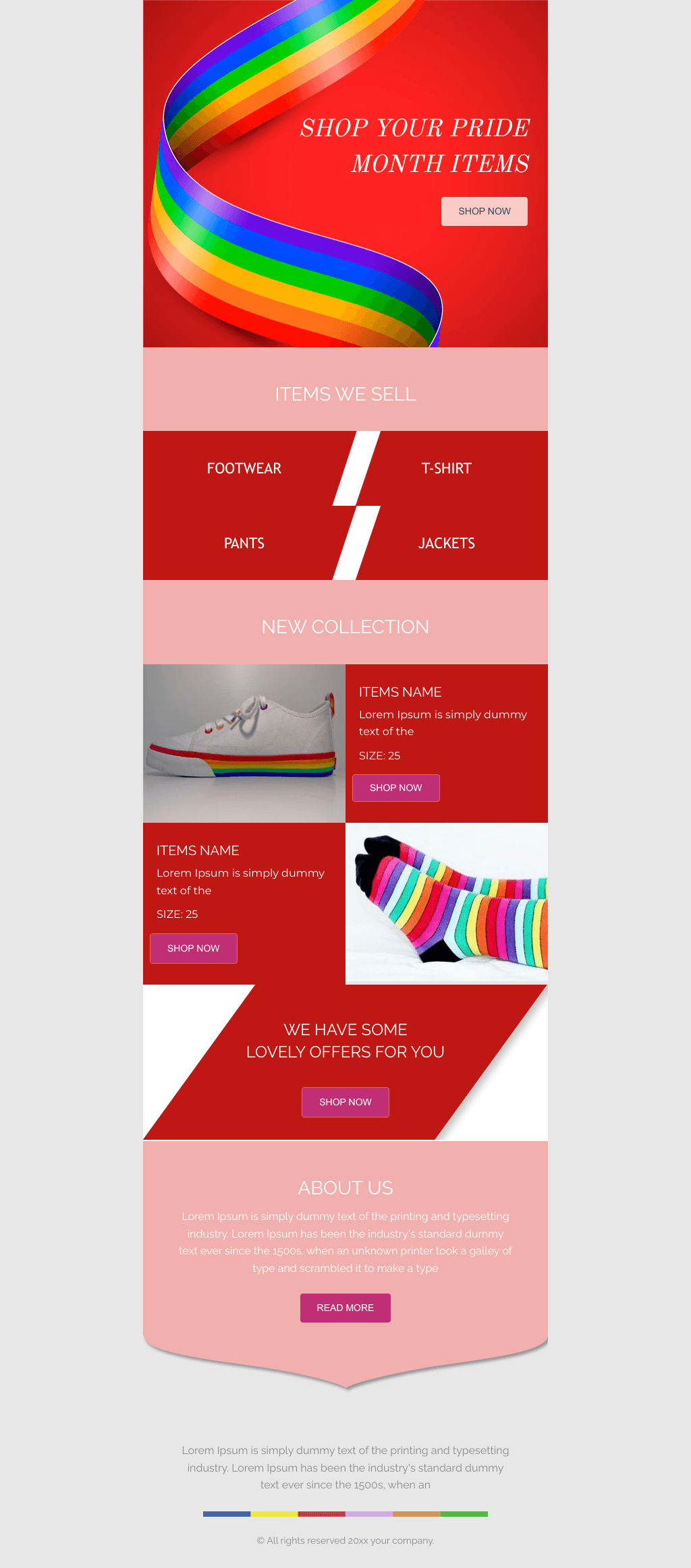 Laravel Mail Template - Pride Month Item Sale