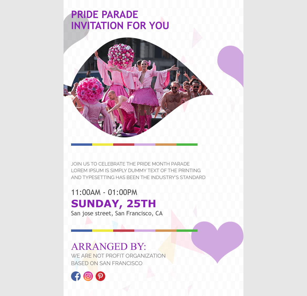 Laravel Mail Template - Pride Month Parade Invitation