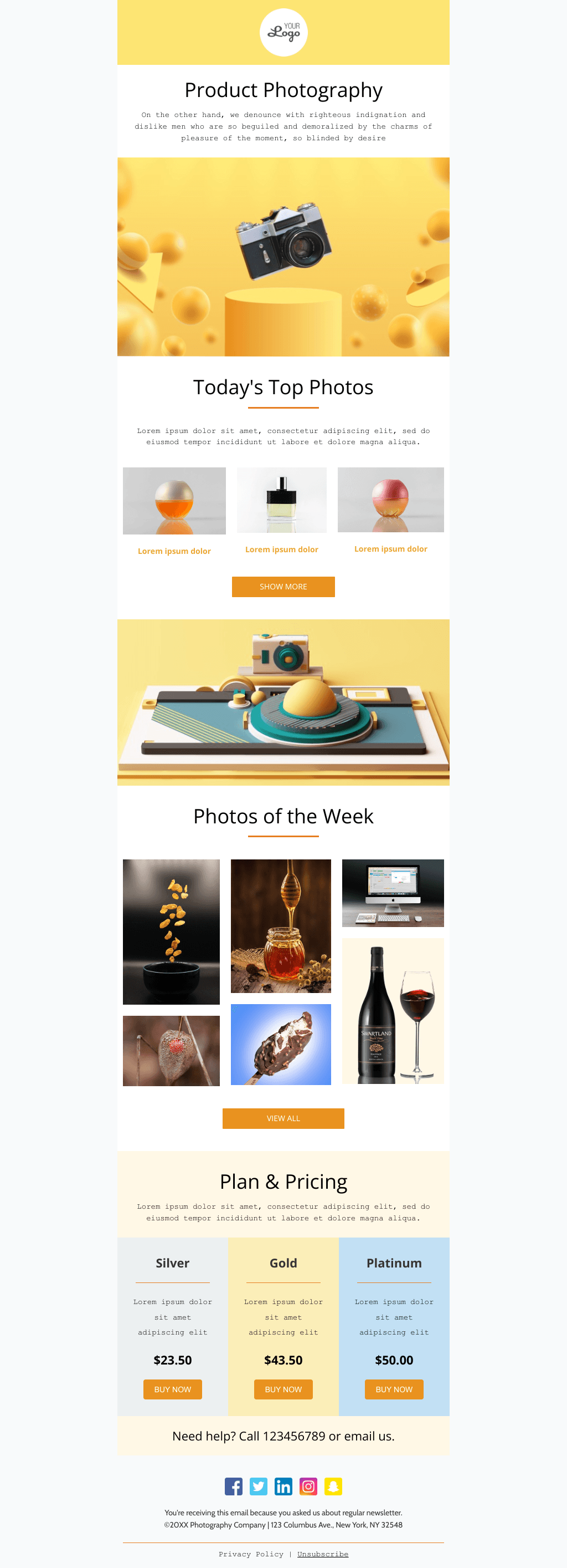 Laravel Mail Template - Product Photography